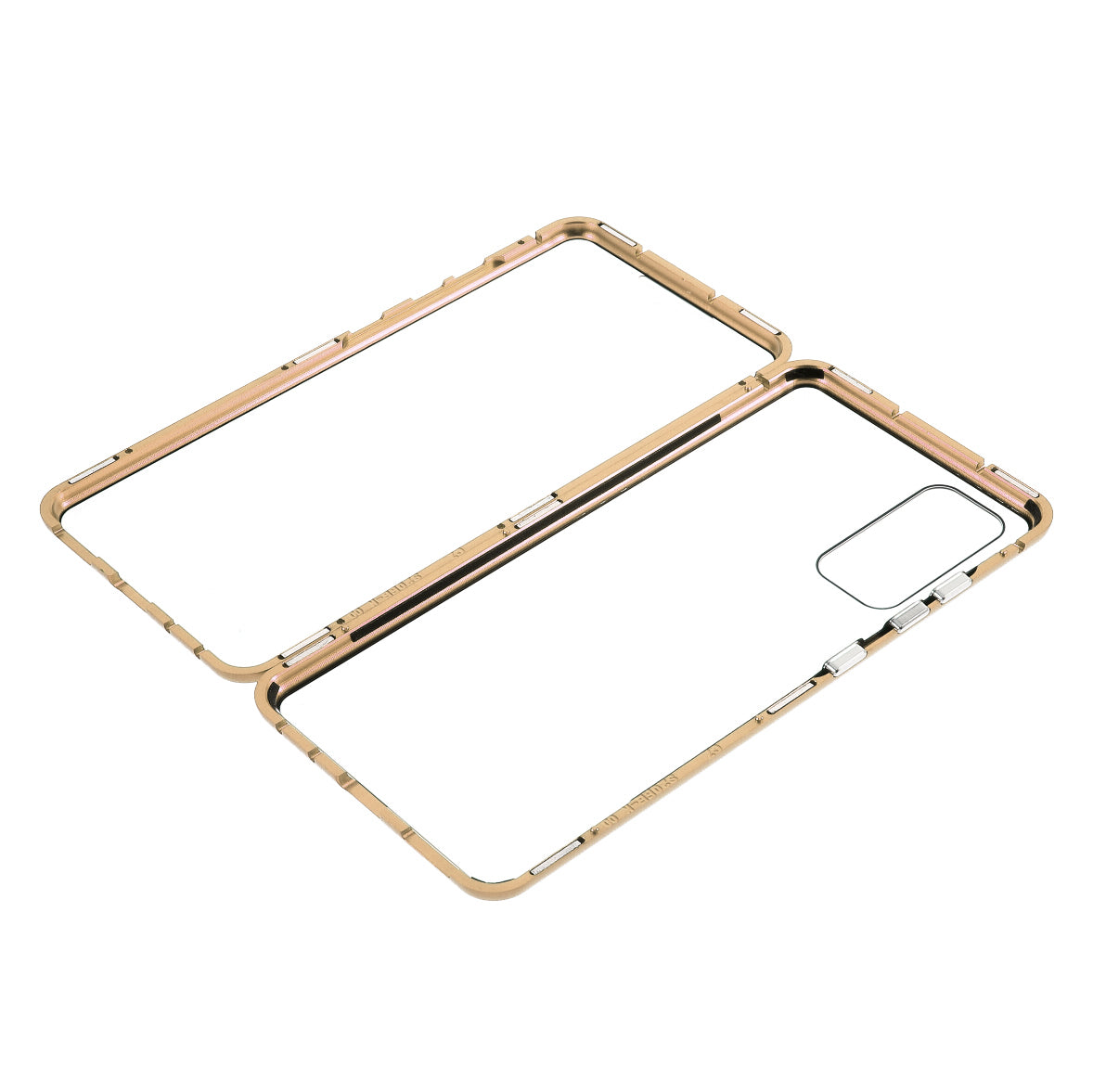 Cover for Samsung Galaxy S20 FE/S20 Fan Edition/S20 FE 5G/S20 Fan Edition 5G/S20 Lite/S20 FE 2022 All-inclusive Detachable Metal + Two-sided Tempered Glass Case (No Fingerprint Unlocked) - Gold