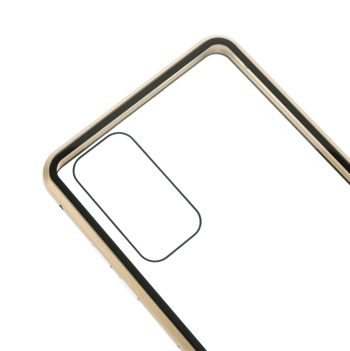 Cover for Samsung Galaxy S20 FE/S20 Fan Edition/S20 FE 5G/S20 Fan Edition 5G/S20 Lite/S20 FE 2022 All-inclusive Detachable Metal + Two-sided Tempered Glass Case (No Fingerprint Unlocked) - Gold