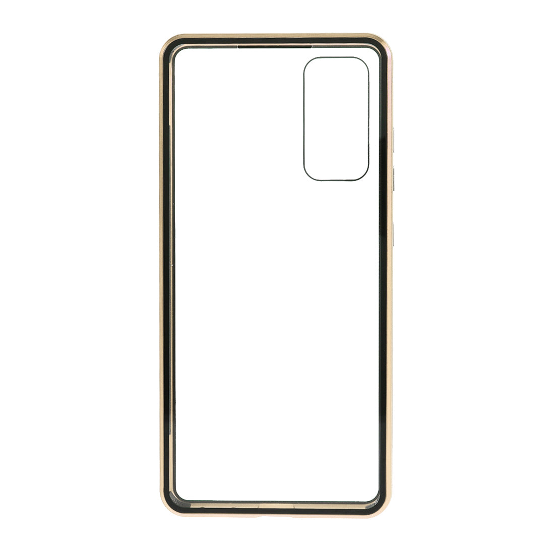 Cover for Samsung Galaxy S20 FE/S20 Fan Edition/S20 FE 5G/S20 Fan Edition 5G/S20 Lite/S20 FE 2022 All-inclusive Detachable Metal + Two-sided Tempered Glass Case (No Fingerprint Unlocked) - Gold