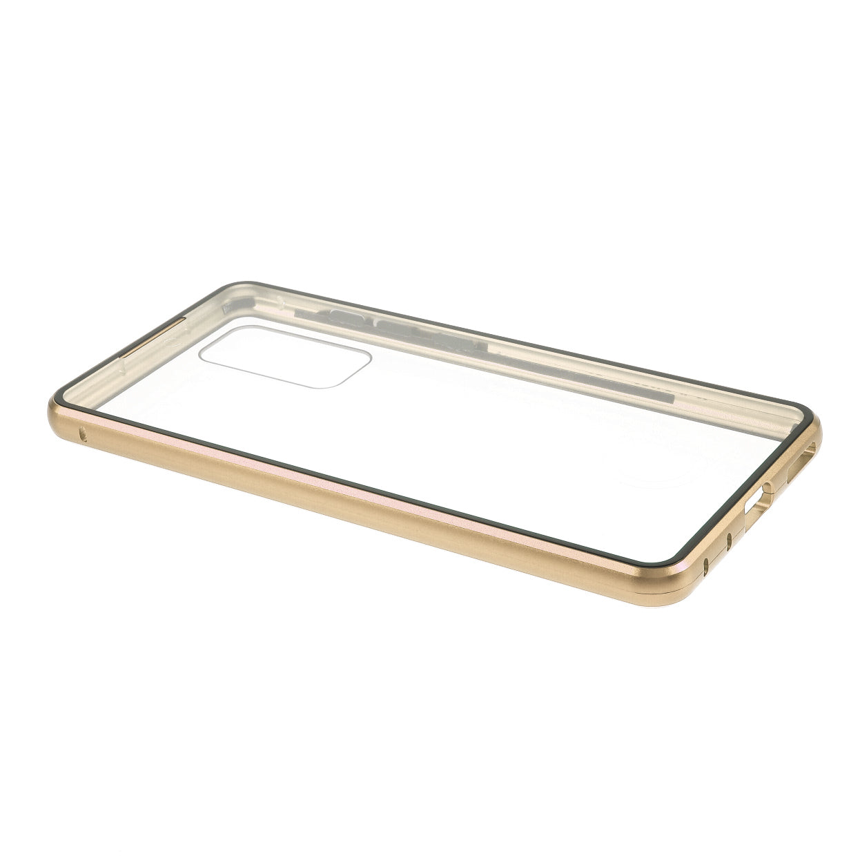 Cover for Samsung Galaxy S20 FE/S20 Fan Edition/S20 FE 5G/S20 Fan Edition 5G/S20 Lite/S20 FE 2022 All-inclusive Detachable Metal + Two-sided Tempered Glass Case (No Fingerprint Unlocked) - Gold