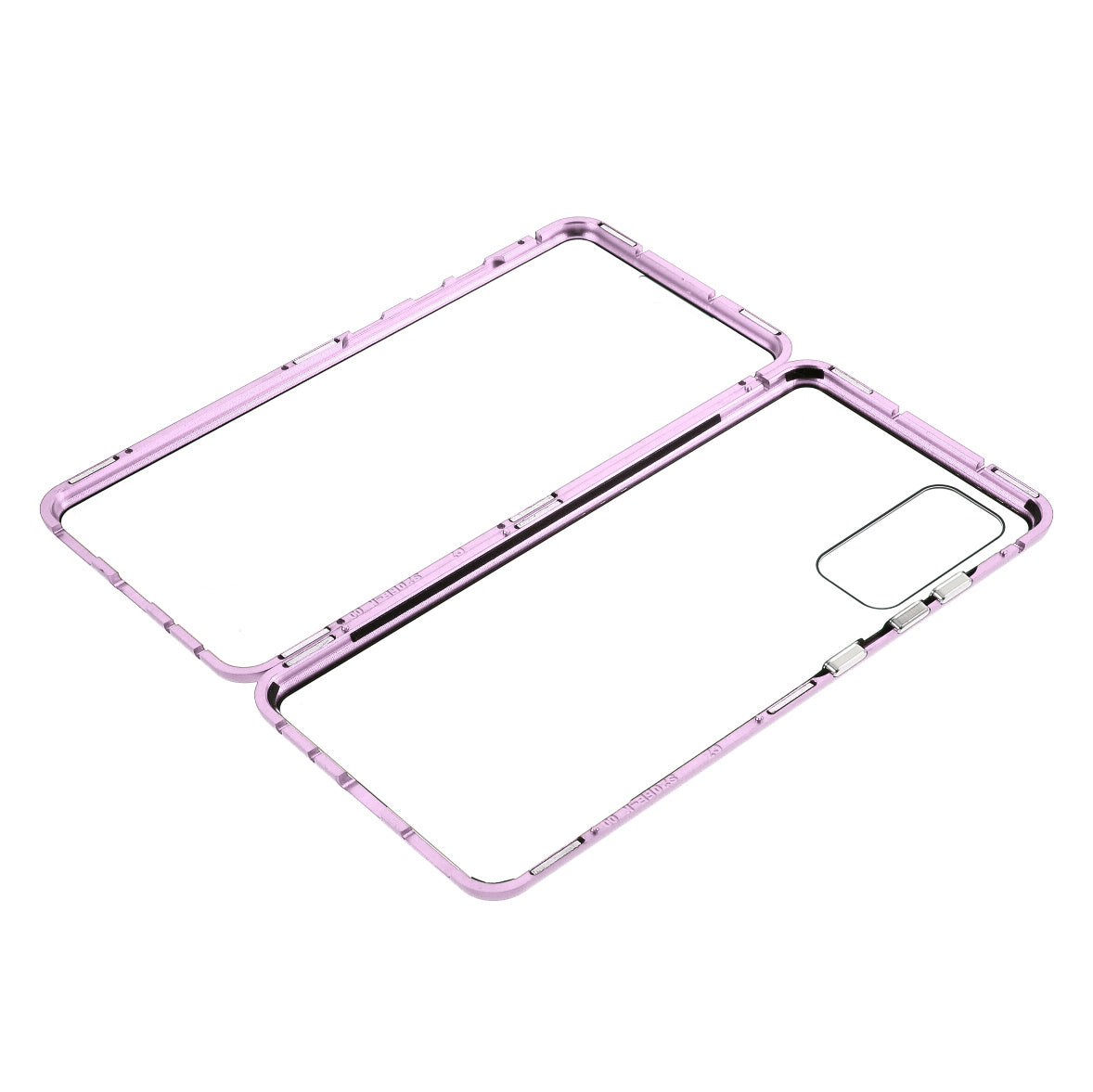 Cover for Samsung Galaxy S20 FE/S20 Fan Edition/S20 FE 5G/S20 Fan Edition 5G/S20 Lite/S20 FE 2022, All-inclusive Detachable Metal + Two-sided Tempered Glass Case (No Fingerprint Unlocked) - Purple