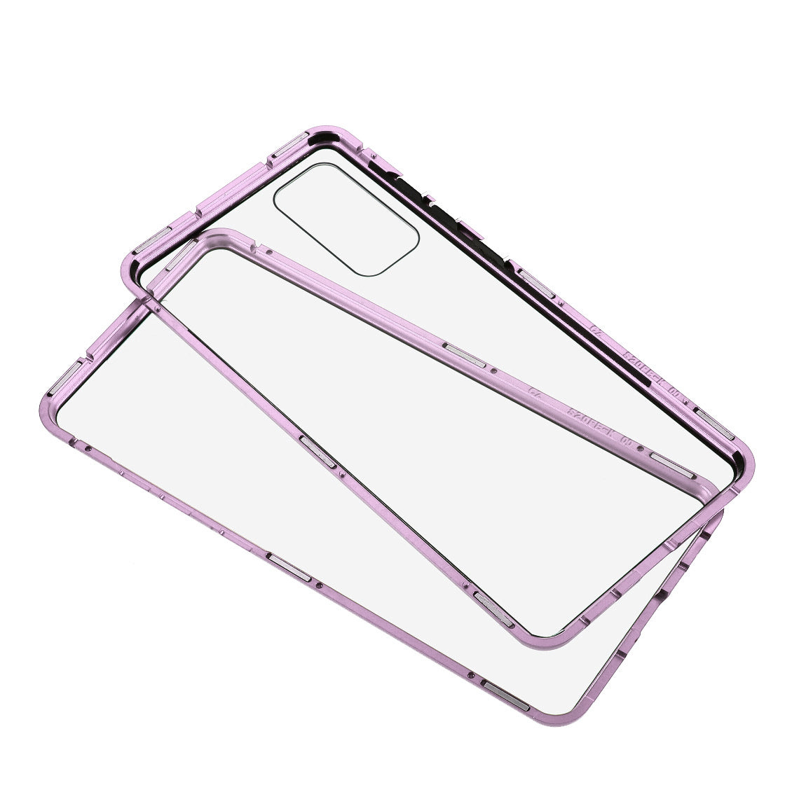 Cover for Samsung Galaxy S20 FE/S20 Fan Edition/S20 FE 5G/S20 Fan Edition 5G/S20 Lite/S20 FE 2022, All-inclusive Detachable Metal + Two-sided Tempered Glass Case (No Fingerprint Unlocked) - Purple