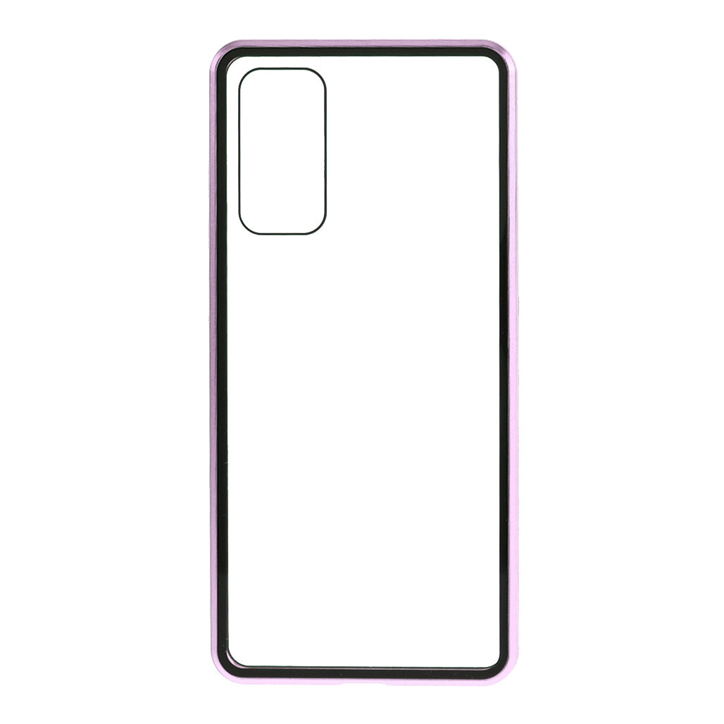 Cover for Samsung Galaxy S20 FE/S20 Fan Edition/S20 FE 5G/S20 Fan Edition 5G/S20 Lite/S20 FE 2022, All-inclusive Detachable Metal + Two-sided Tempered Glass Case (No Fingerprint Unlocked) - Purple