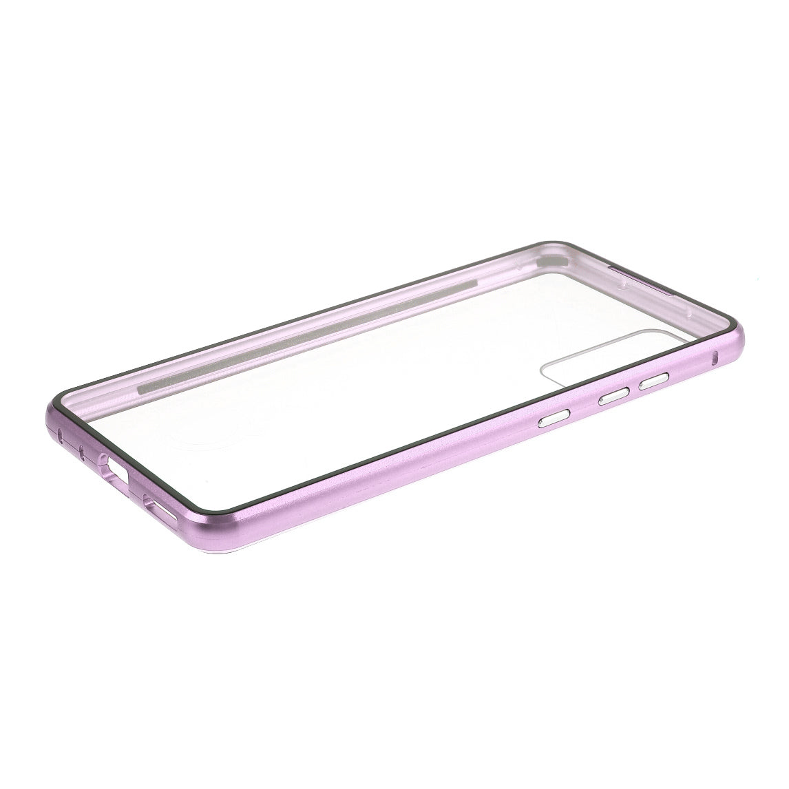 Cover for Samsung Galaxy S20 FE/S20 Fan Edition/S20 FE 5G/S20 Fan Edition 5G/S20 Lite/S20 FE 2022, All-inclusive Detachable Metal + Two-sided Tempered Glass Case (No Fingerprint Unlocked) - Purple