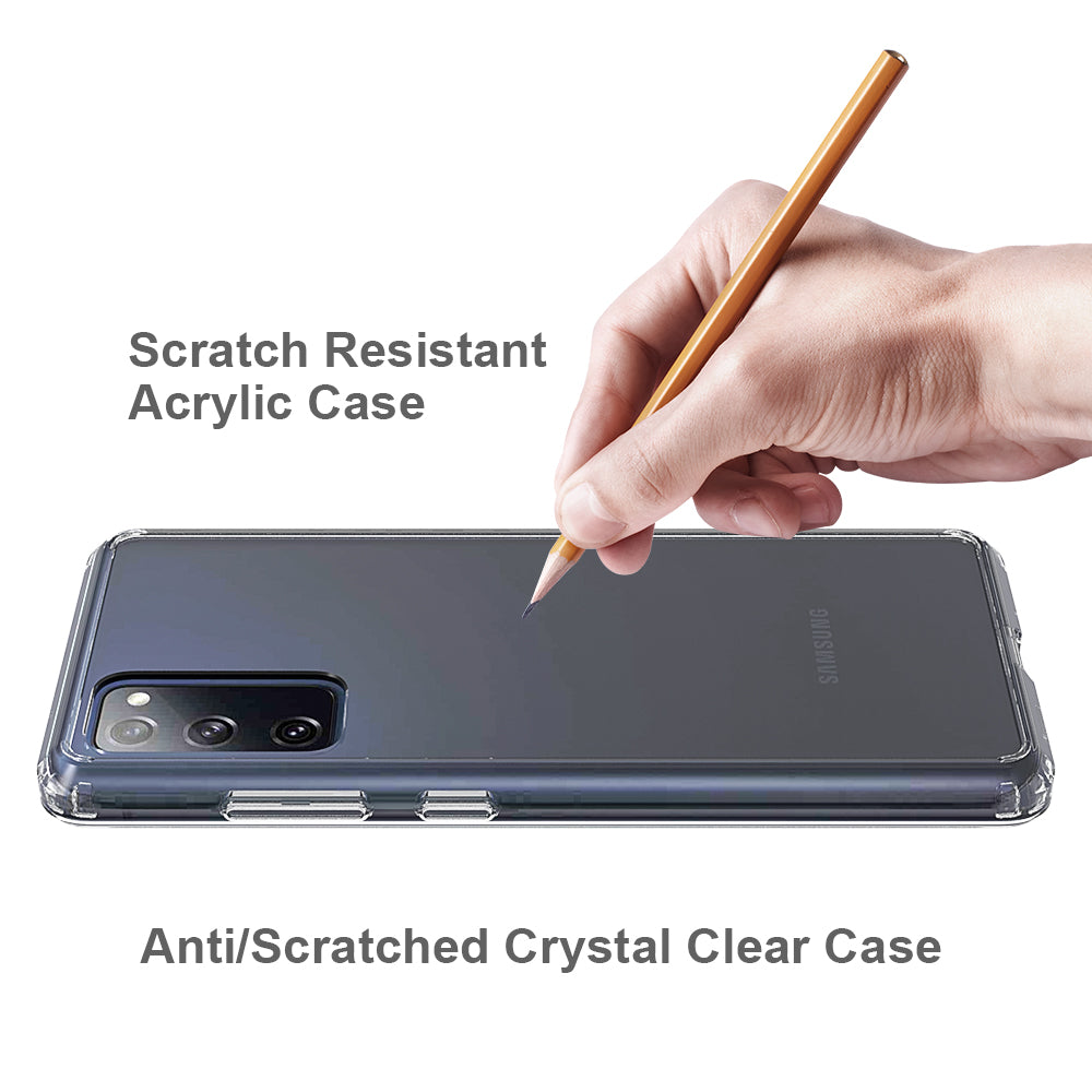 Clear Shell for Samsung Galaxy S20 FE/S20 Fan Edition/S20 FE 5G/S20 Fan Edition 5G/S20 Lite/S20 FE 2022 Anti-scratch Acrylic + TPU Cover