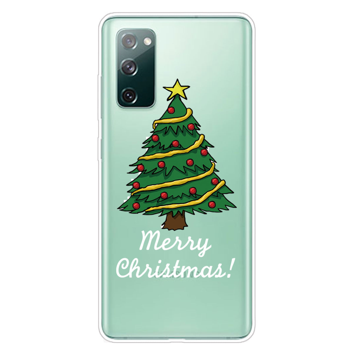 Christmas Theme Painting TPU Cell Phone Case for Samsung Galaxy S20 FE/S20 Fan Edition/S20 FE 5G/S20 Fan Edition 5G/S20 Lite - Hand Painted Christmas Tree