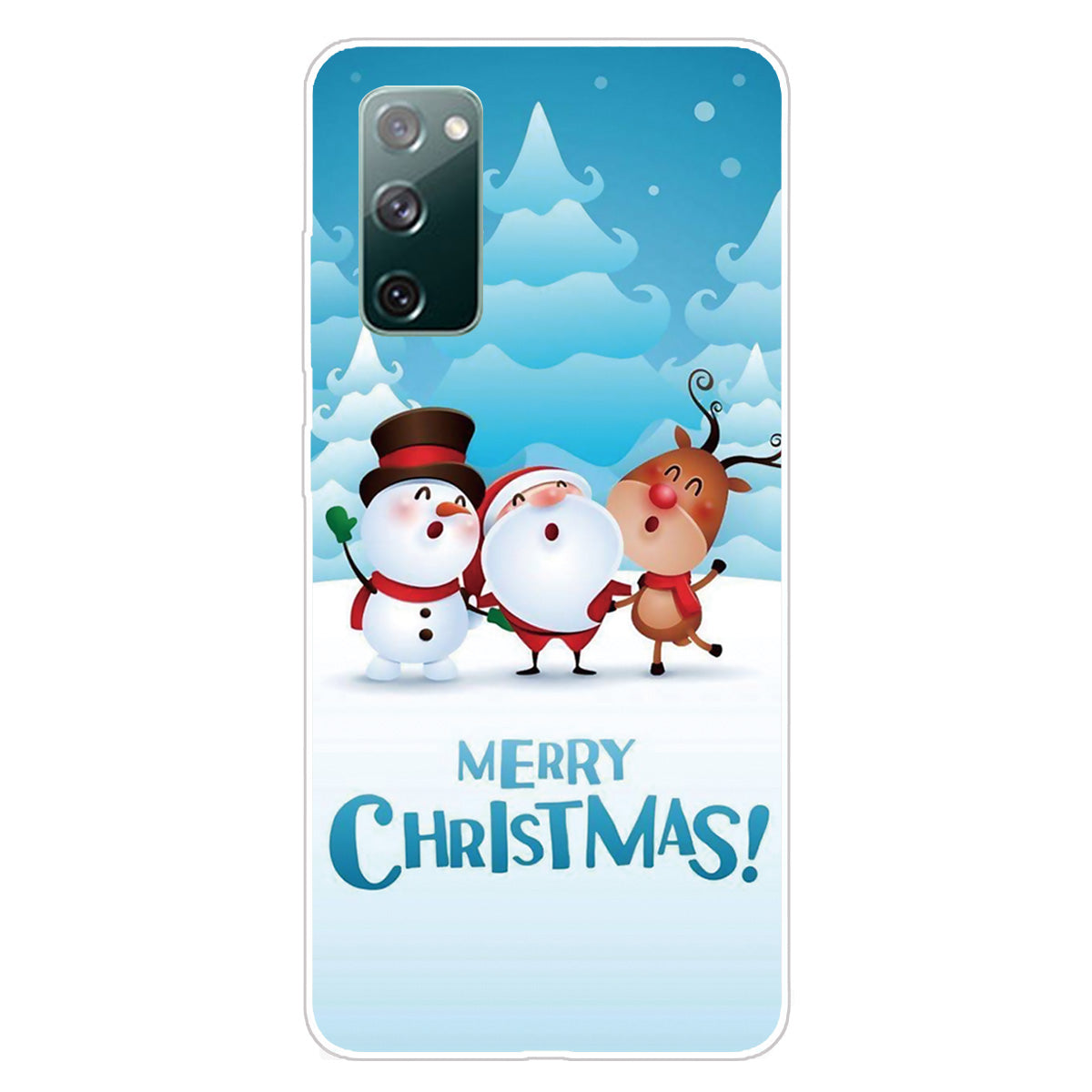 Christmas Theme Painting TPU Cell Phone Case for Samsung Galaxy S20 FE/S20 Fan Edition/S20 FE 5G/S20 Fan Edition 5G/S20 Lite - Christmas Family Photo