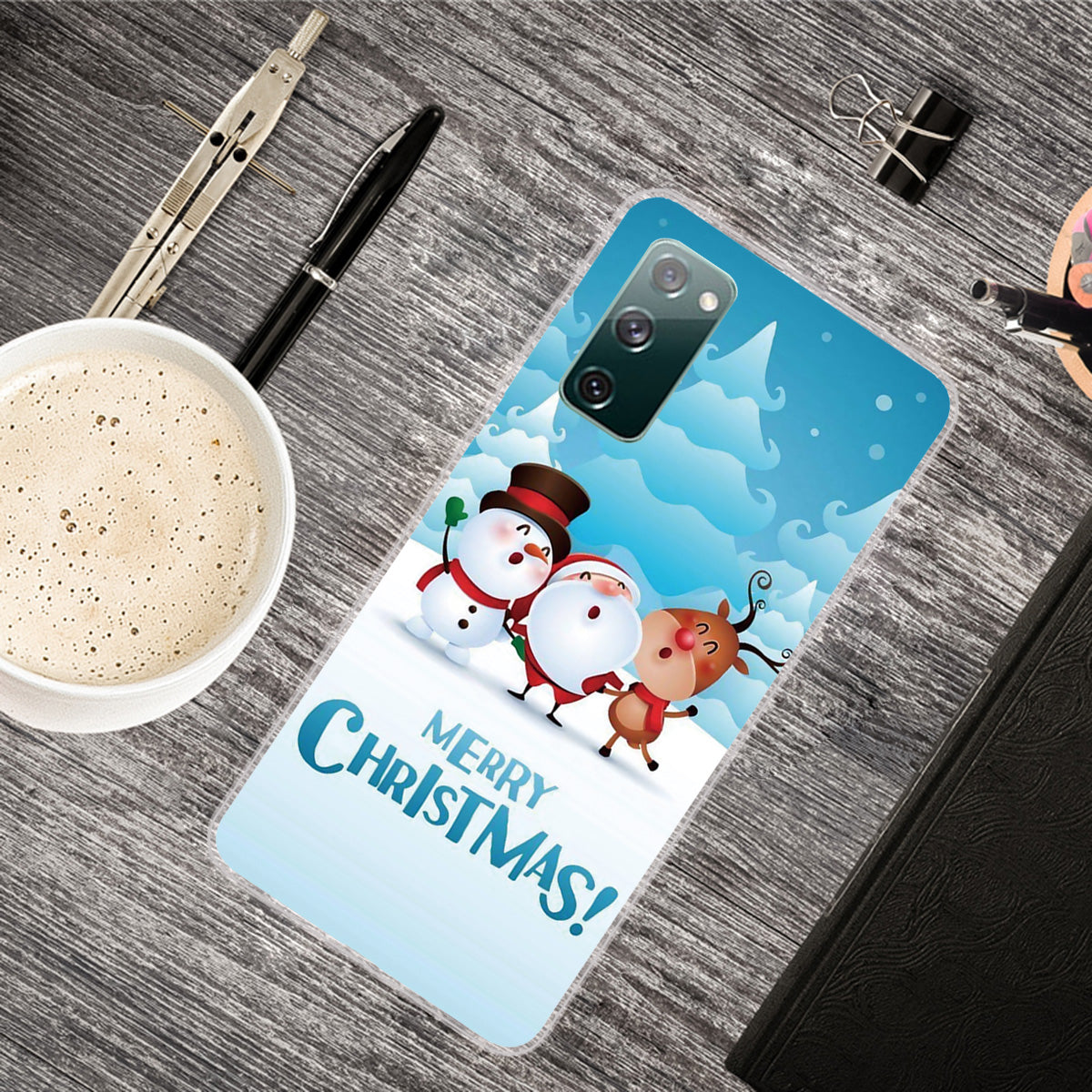 Christmas Theme Painting TPU Cell Phone Case for Samsung Galaxy S20 FE/S20 Fan Edition/S20 FE 5G/S20 Fan Edition 5G/S20 Lite - Christmas Family Photo