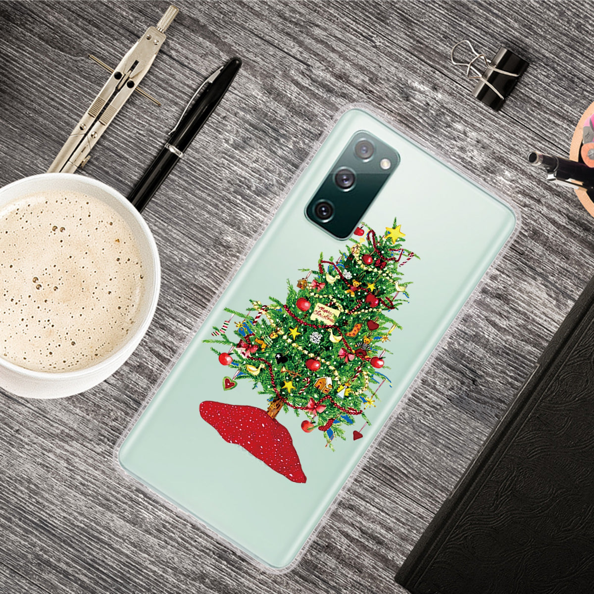 Christmas Theme Painting TPU Cell Phone Case for Samsung Galaxy S20 FE/S20 Fan Edition/S20 FE 5G/S20 Fan Edition 5G/S20 Lite - Colorful Christmas Tree