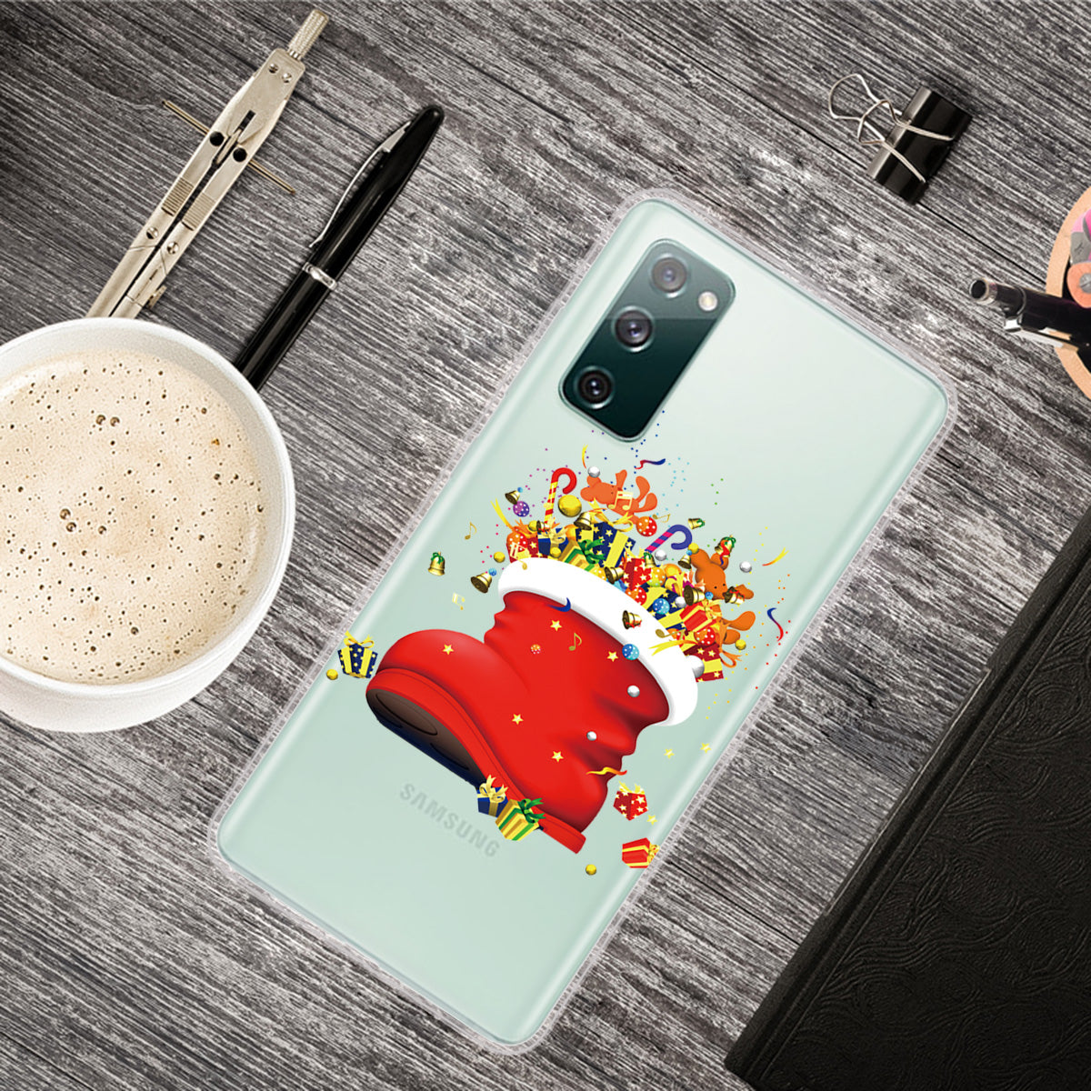 Christmas Theme Painting TPU Cell Phone Case for Samsung Galaxy S20 FE/S20 Fan Edition/S20 FE 5G/S20 Fan Edition 5G/S20 Lite - Gifts