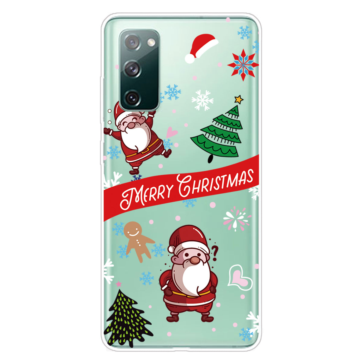 Christmas Theme Painting TPU Cell Phone Case for Samsung Galaxy S20 FE/S20 Fan Edition/S20 FE 5G/S20 Fan Edition 5G/S20 Lite - Happy Santa