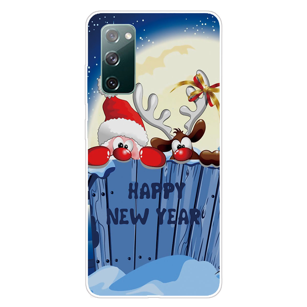 Christmas Theme Painting TPU Cell Phone Case for Samsung Galaxy S20 FE/S20 Fan Edition/S20 FE 5G/S20 Fan Edition 5G/S20 Lite - Christmas Moon