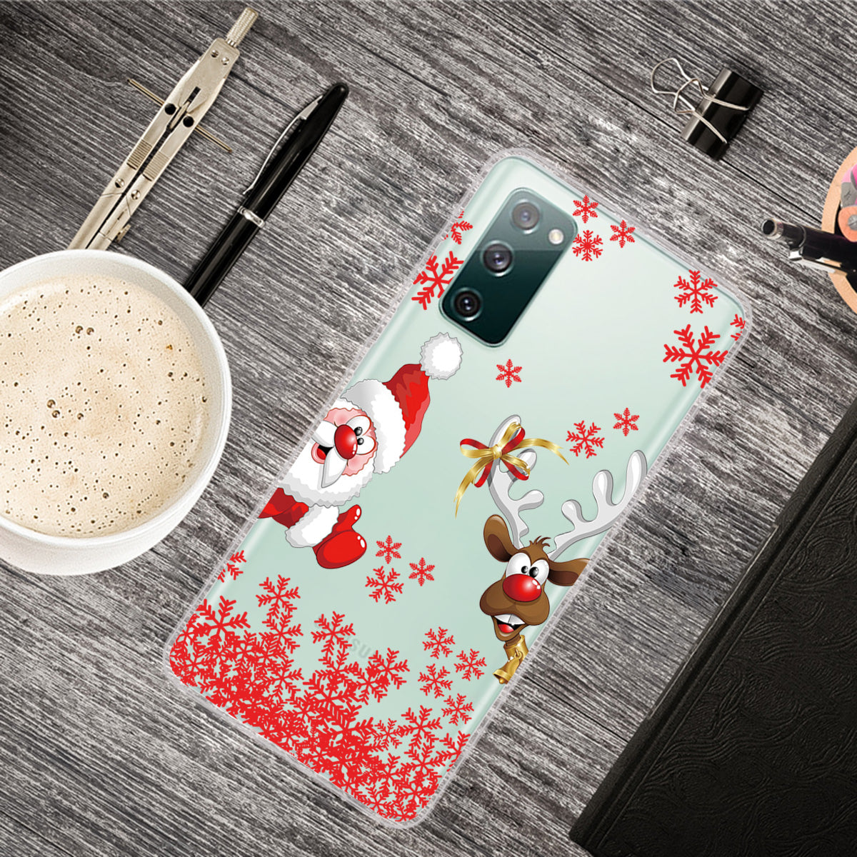 Christmas Theme Painting TPU Cell Phone Case for Samsung Galaxy S20 FE/S20 Fan Edition/S20 FE 5G/S20 Fan Edition 5G/S20 Lite - Thumb-up Santa