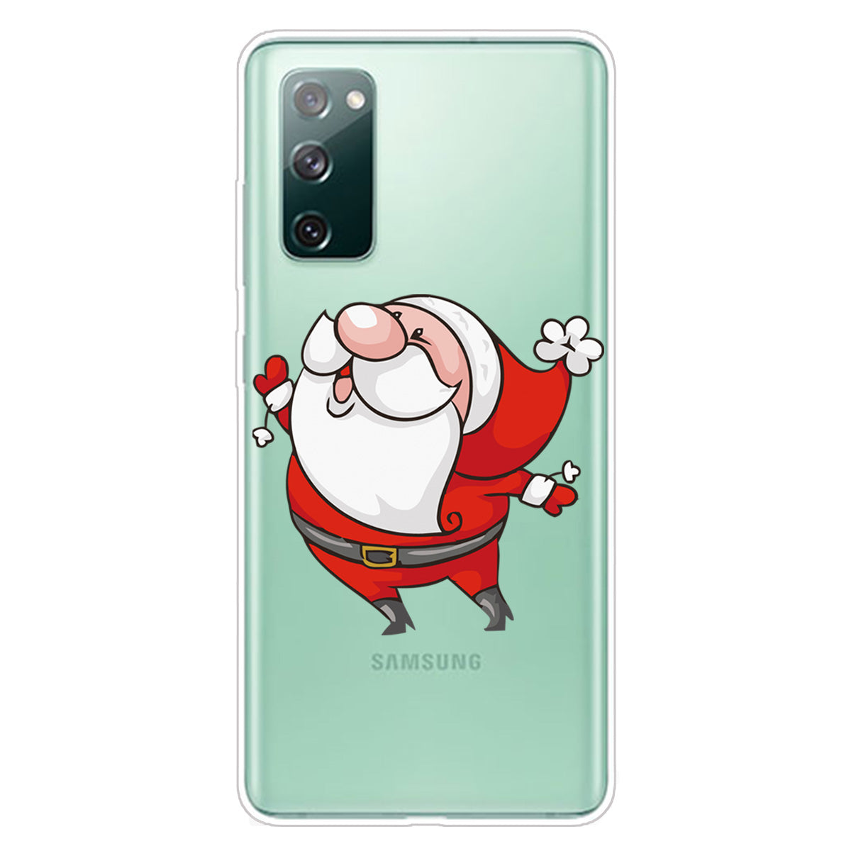 Christmas Theme Painting TPU Cell Phone Case for Samsung Galaxy S20 FE/S20 Fan Edition/S20 FE 5G/S20 Fan Edition 5G/S20 Lite - Dancing Santa