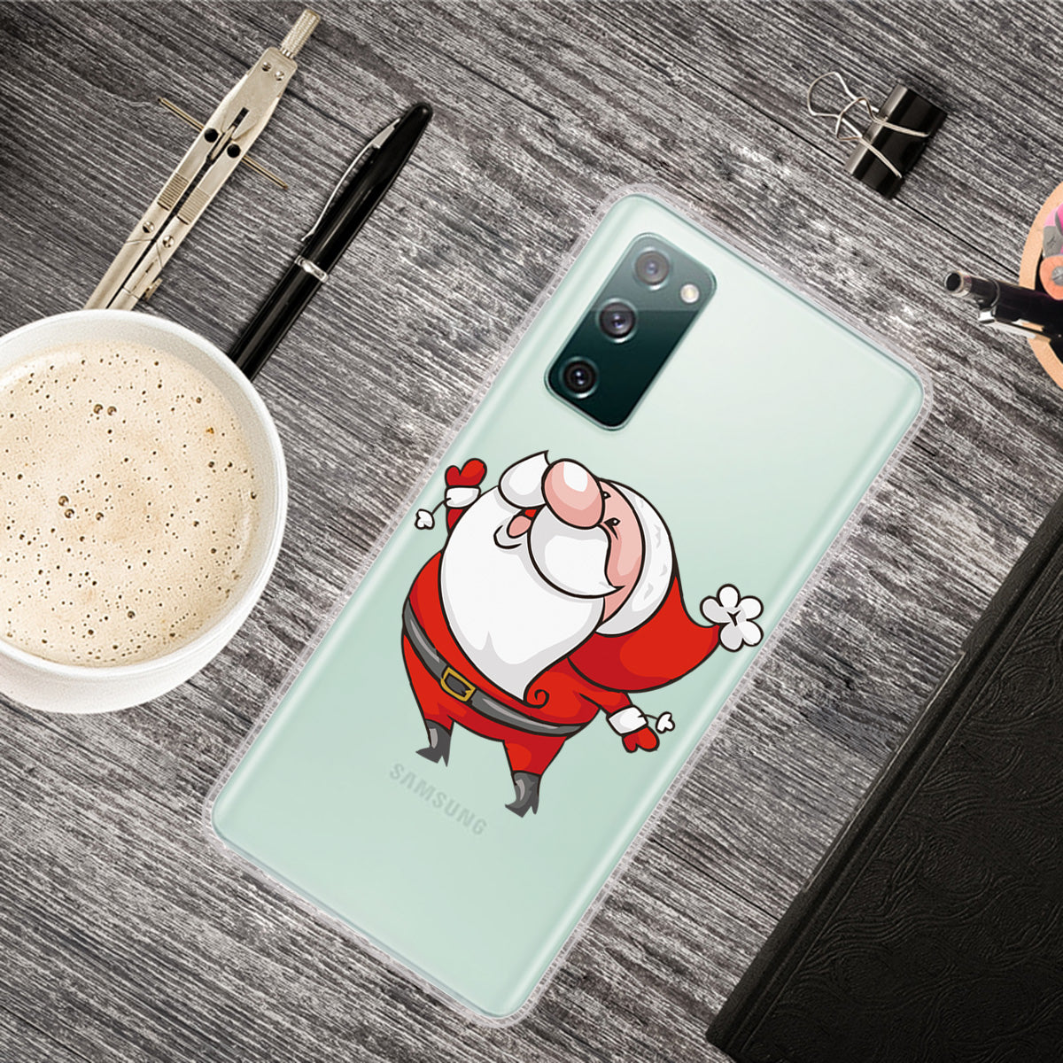 Christmas Theme Painting TPU Cell Phone Case for Samsung Galaxy S20 FE/S20 Fan Edition/S20 FE 5G/S20 Fan Edition 5G/S20 Lite - Dancing Santa