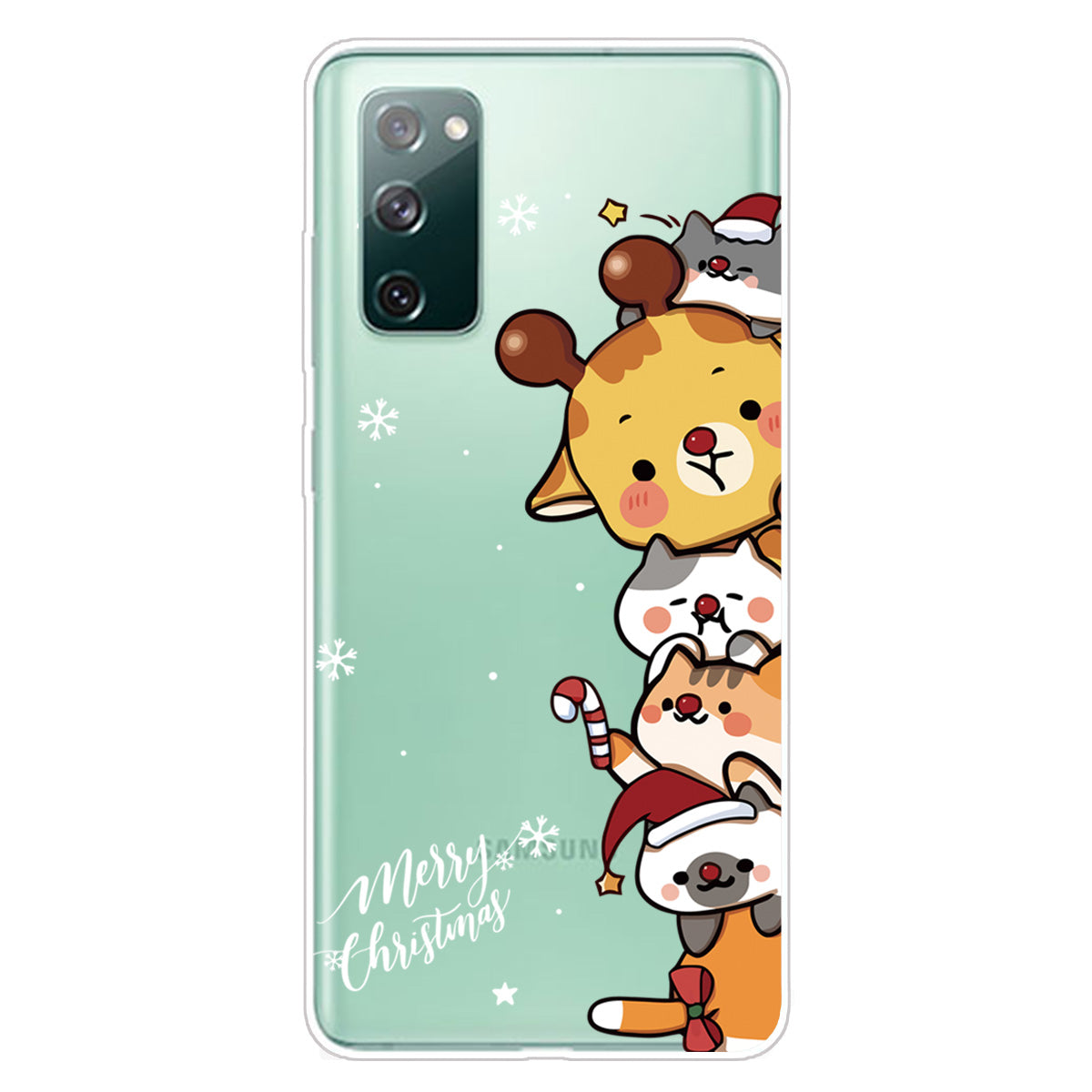 Christmas Theme Painting TPU Cell Phone Case for Samsung Galaxy S20 FE/S20 Fan Edition/S20 FE 5G/S20 Fan Edition 5G/S20 Lite - Animals