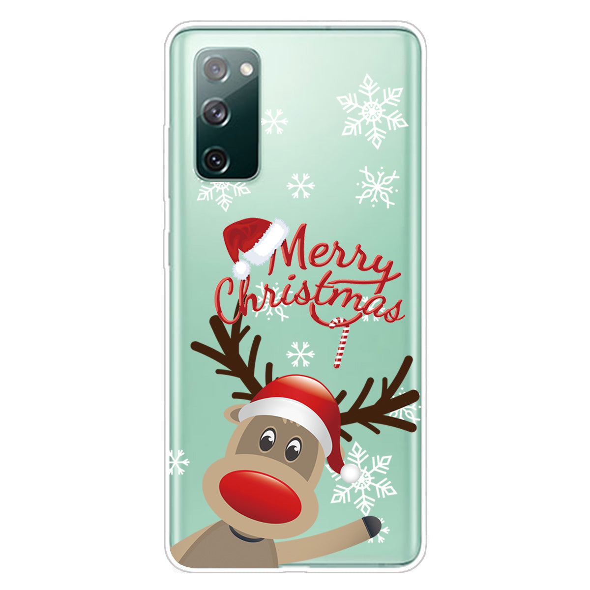 Christmas Theme Painting TPU Cell Phone Case for Samsung Galaxy S20 FE/S20 Fan Edition/S20 FE 5G/S20 Fan Edition 5G/S20 Lite - Waving