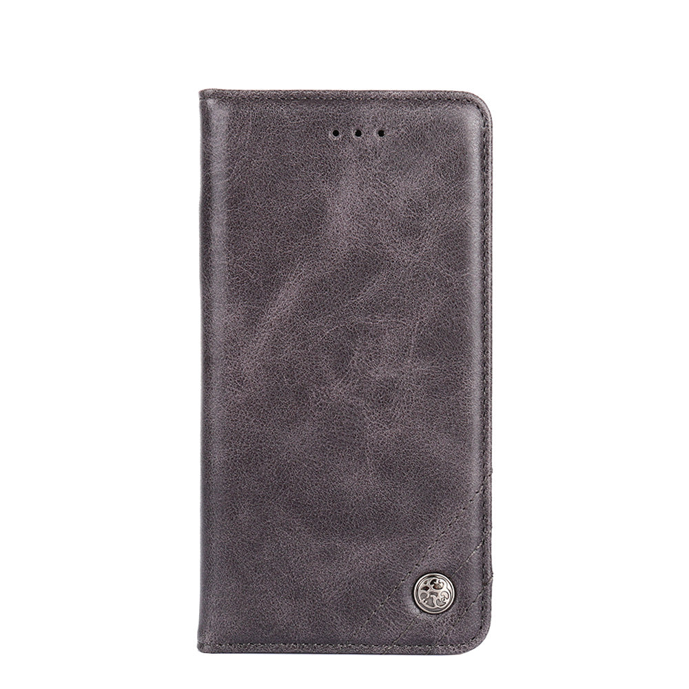 Non-Magnetic Leather Phone Case for Samsung Galaxy S20 4G/S20 5G - Grey