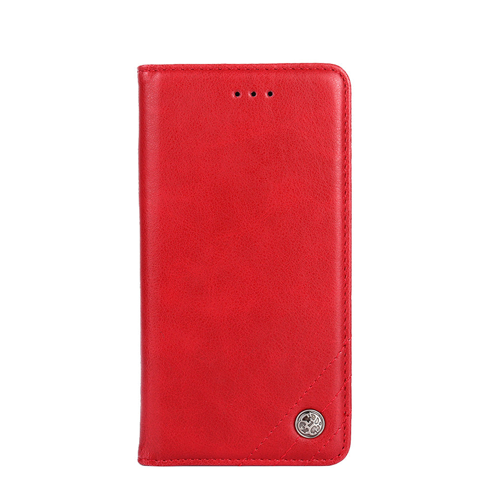 Non-Magnetic Leather Phone Case for Samsung Galaxy S20 4G/S20 5G - Red