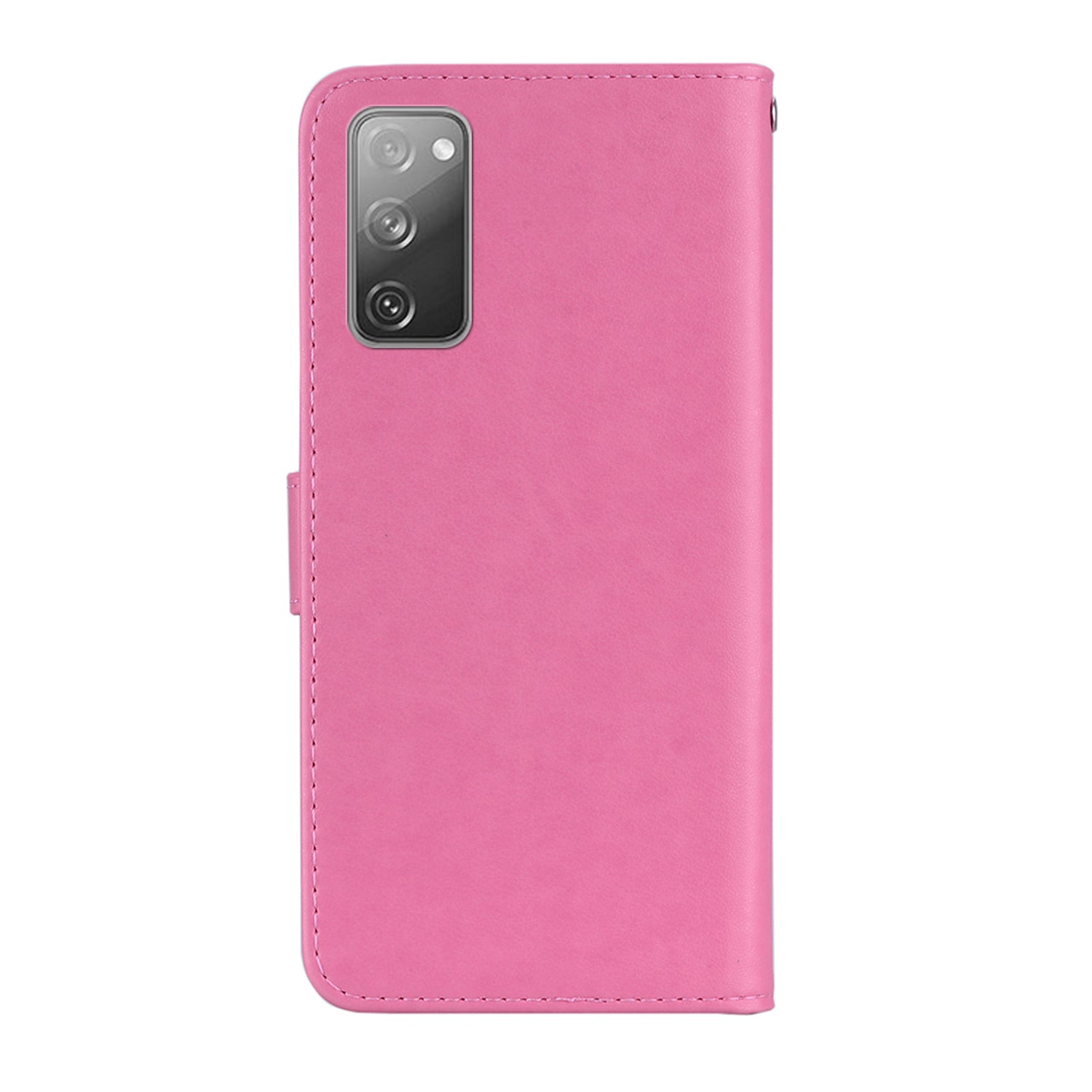 Owl Flower Imprint Leather Cover Mobile Shell for Samsung Galaxy S20 FE/S20 Fan Edition / S20 FE 5G/S20 Fan Edition 5G / S20 Lite  - Pink