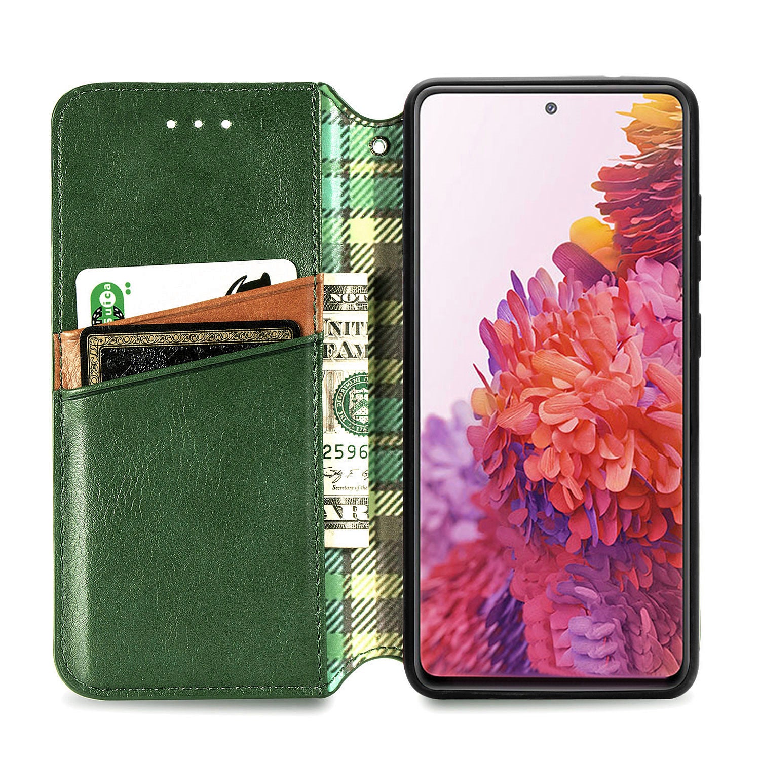 Auto-absorbed Diamond Texture PU Leather Cover for Samsung Galaxy S20 FE/S20 Fan Edition/S20 FE 5G/S20 Fan Edition 5G/S20 Lite/S20 FE 2022 - Green