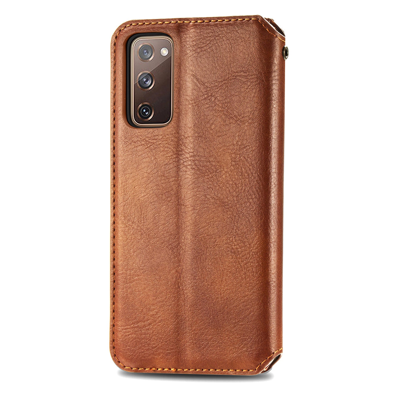 Auto-absorbed Diamond Texture PU Leather Cover for Samsung Galaxy S20 FE/S20 Fan Edition/S20 FE 5G/S20 Fan Edition 5G/S20 Lite/S20 FE 2022 - Brown