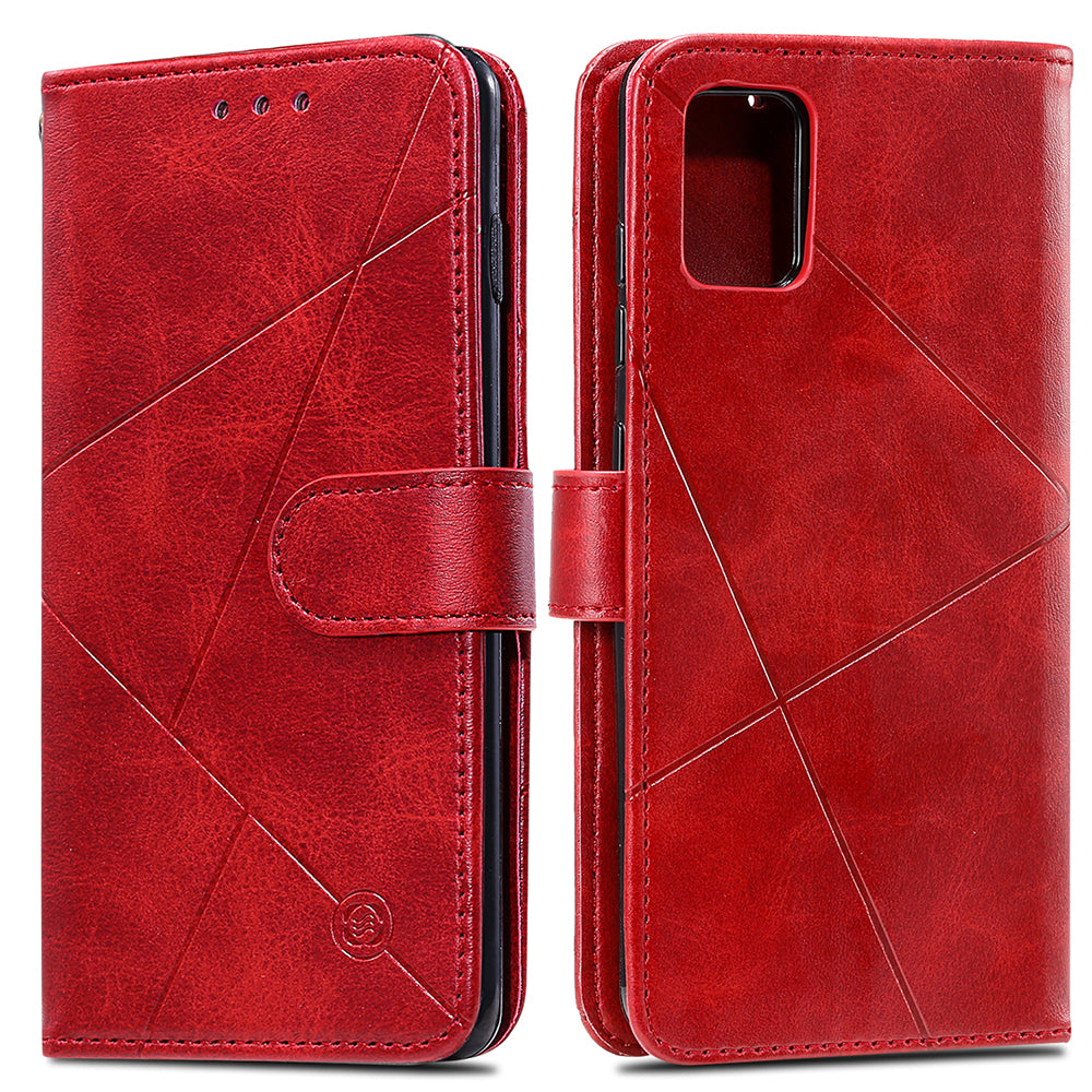 Diamond Splicing Leather Wallet Phone Protective Shell for Samsung Galaxy S20 FE/S20 Fan Edition/S20 FE 5G/S20 Fan Edition 5G/S20 Lite/S20 FE 2022 - Red