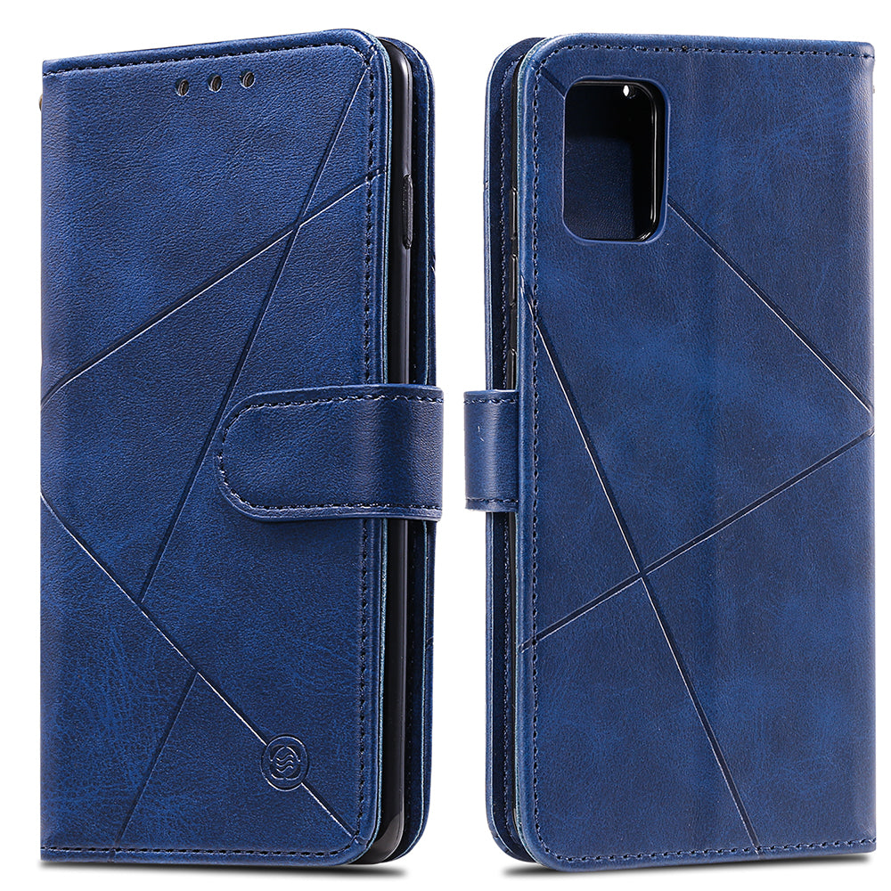 Diamond Splicing Leather Wallet Phone Protective Shell for Samsung Galaxy S20 FE/S20 Fan Edition/S20 FE 5G/S20 Fan Edition 5G/S20 Lite/S20 FE 2022 - Blue