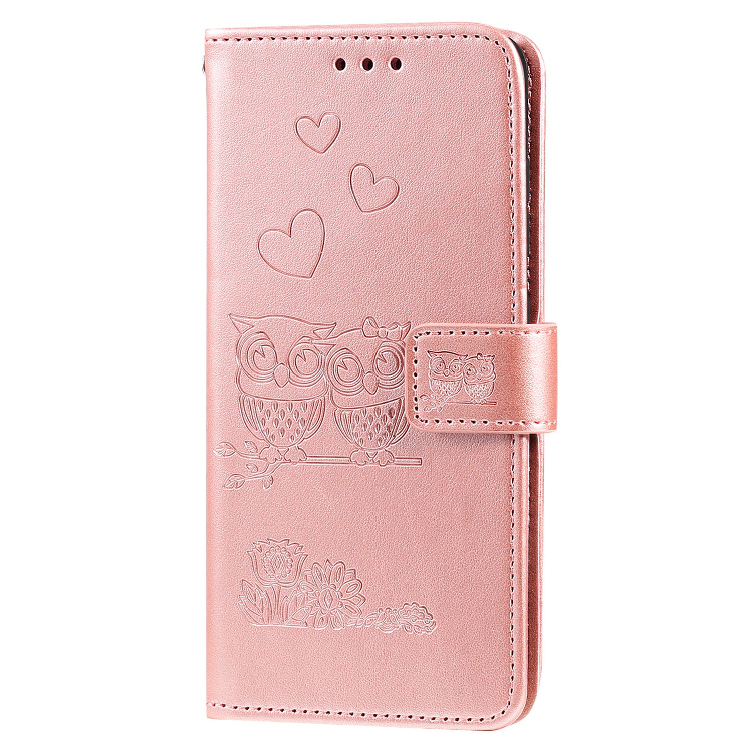 Imprint Owl Pattern Leather Phone Cover Case for Samsung Galaxy S20 FE/S20 Fan Edition/S20 FE 5G/S20 Fan Edition 5G/S20 Lite/S20 FE 2022 - Pink