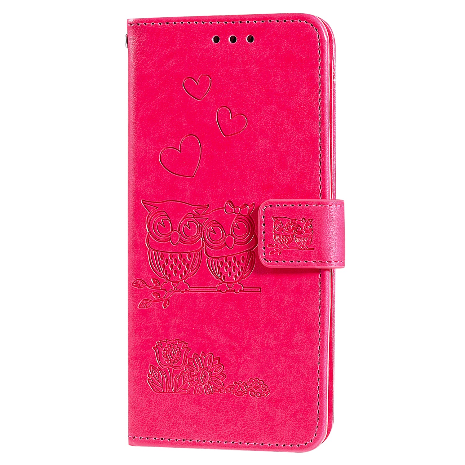 Imprint Owl Pattern Leather Phone Cover Case for Samsung Galaxy S20 FE/S20 Fan Edition/S20 FE 5G/S20 Fan Edition 5G/S20 Lite/S20 FE 2022 - Rose