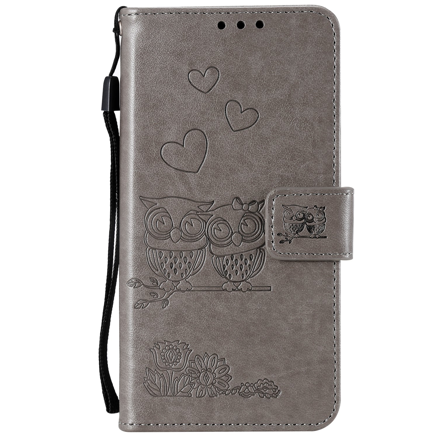 Imprint Owl Pattern Leather Phone Cover Case for Samsung Galaxy S20 FE/S20 Fan Edition/S20 FE 5G/S20 Fan Edition 5G/S20 Lite/S20 FE 2022 - Grey