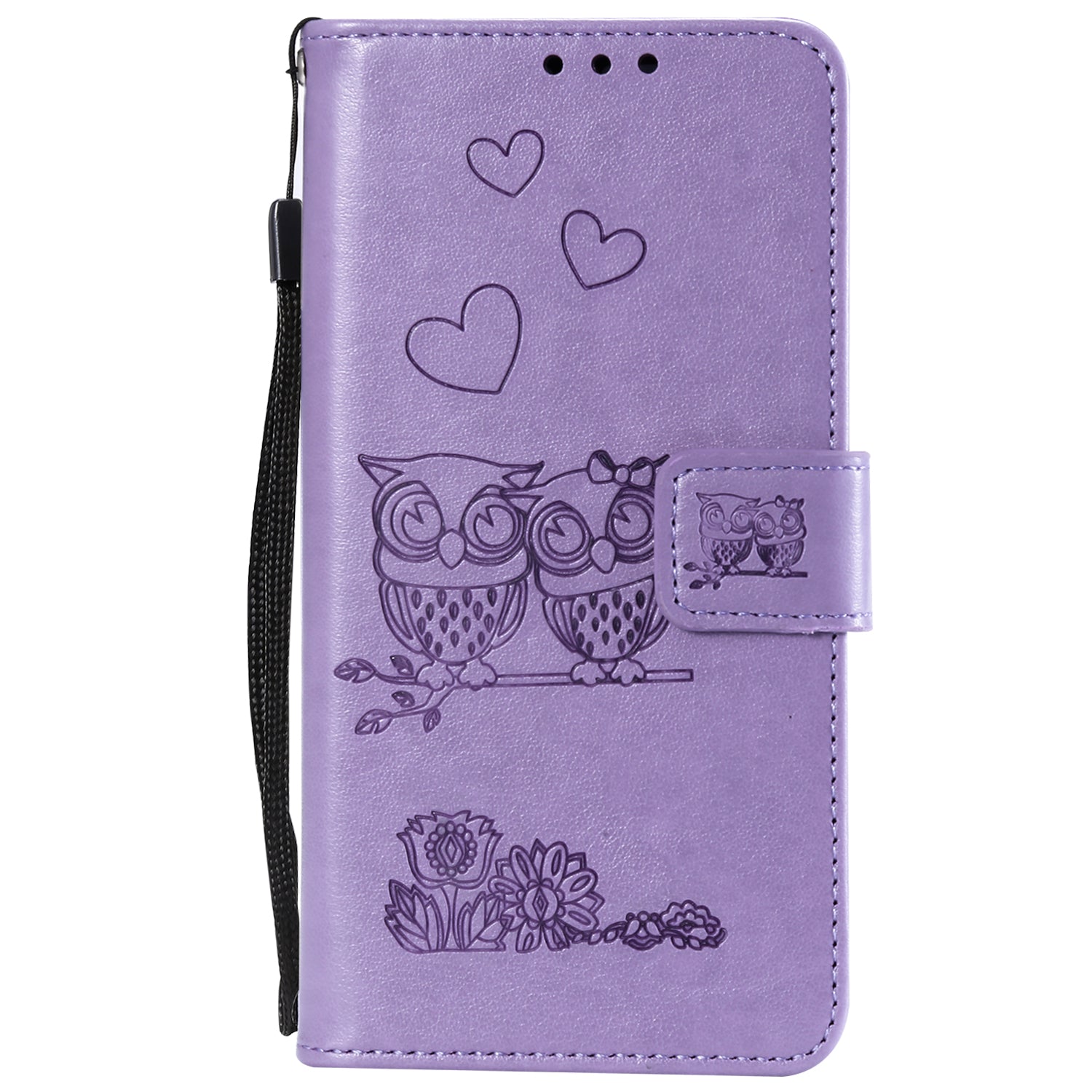 Imprint Owl Pattern Leather Phone Cover Case for Samsung Galaxy S20 FE/S20 Fan Edition/S20 FE 5G/S20 Fan Edition 5G/S20 Lite/S20 FE 2022 - Purple