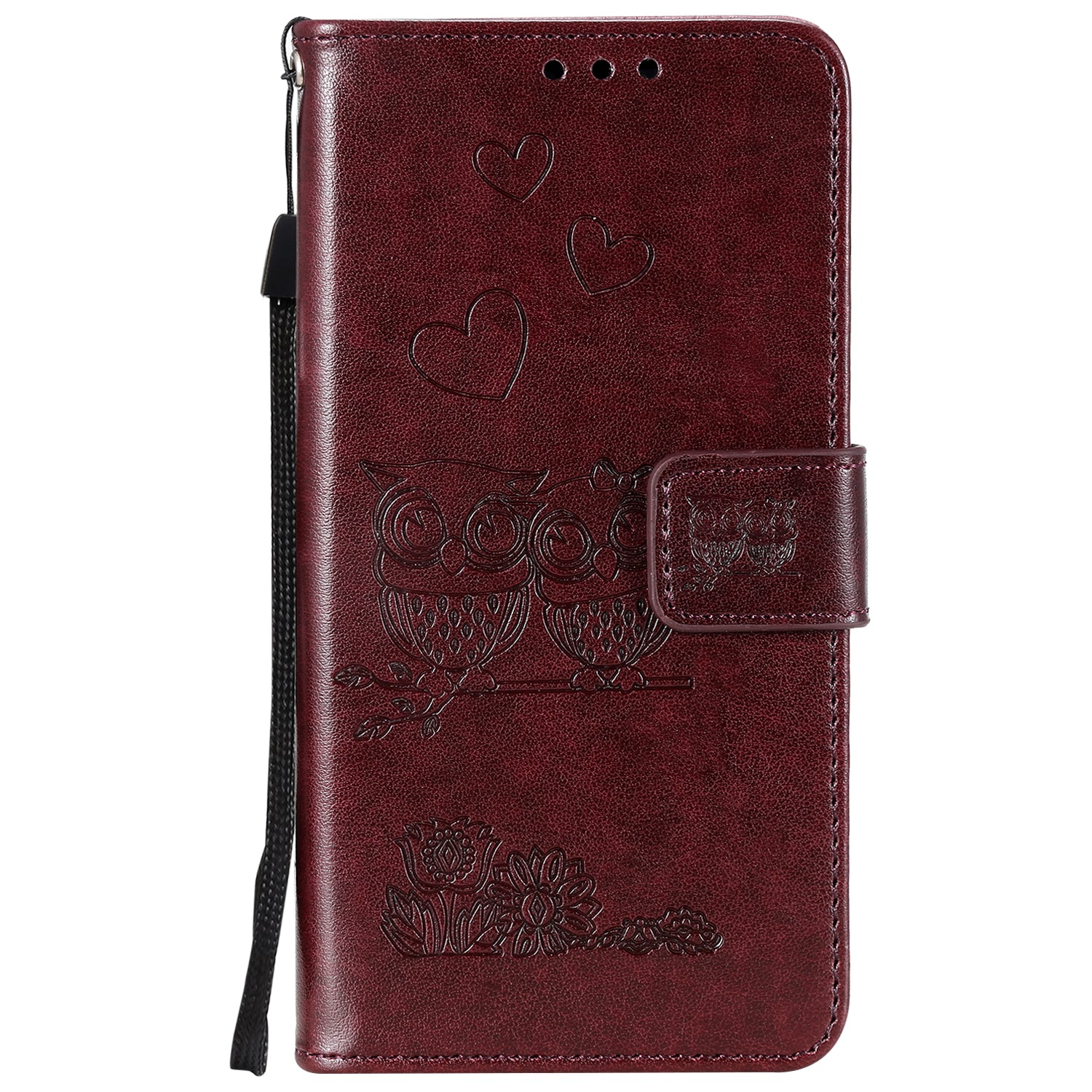 Imprint Owl Pattern Leather Phone Cover Case for Samsung Galaxy S20 FE/S20 Fan Edition/S20 FE 5G/S20 Fan Edition 5G/S20 Lite/S20 FE 2022 - Brown