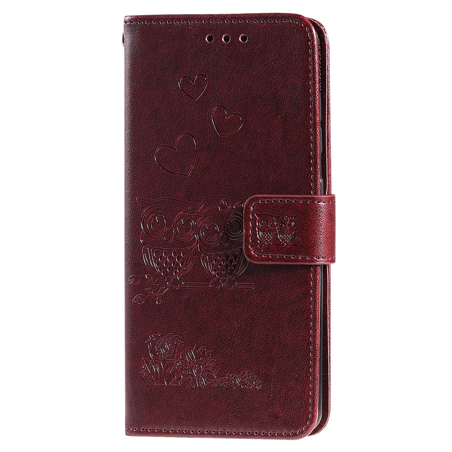 Imprint Owl Pattern Leather Phone Cover Case for Samsung Galaxy S20 FE/S20 Fan Edition/S20 FE 5G/S20 Fan Edition 5G/S20 Lite/S20 FE 2022 - Brown