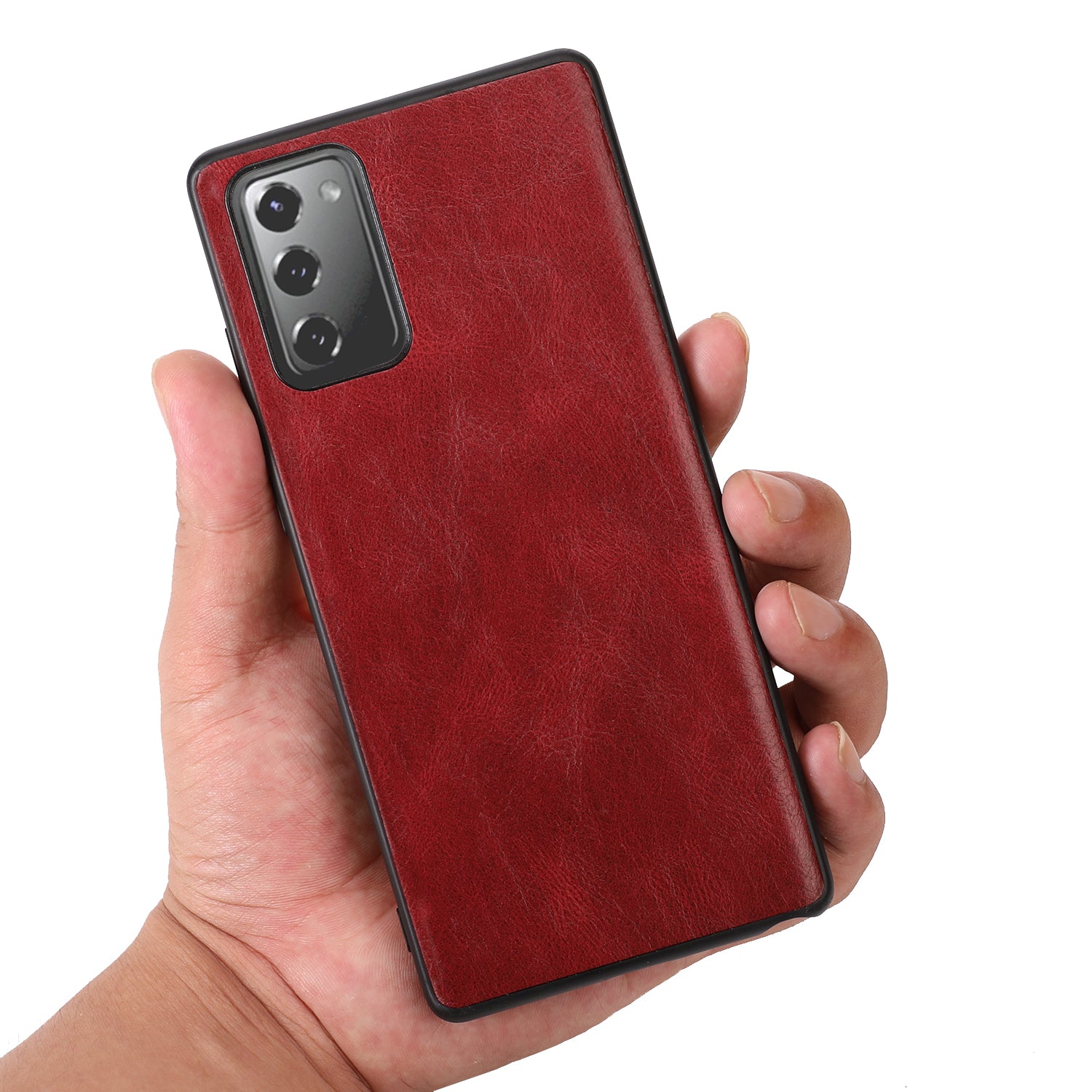 Crazy Horse Texture PU Leather Coated TPU Case Shell for Samsung Galaxy S20 FE/S20 Fan Edition/S20 FE 5G/S20 Fan Edition 5G/S20 Lite - Red