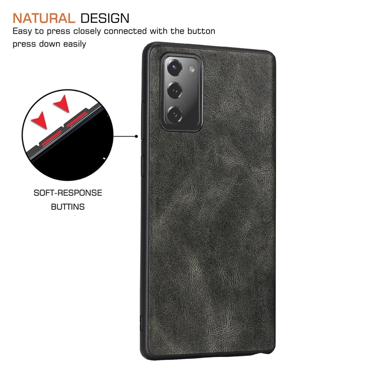 Crazy Horse Texture PU Leather Coated TPU Case Shell for Samsung Galaxy S20 FE/S20 Fan Edition/S20 FE 5G/S20 Fan Edition 5G/S20 Lite - Grey