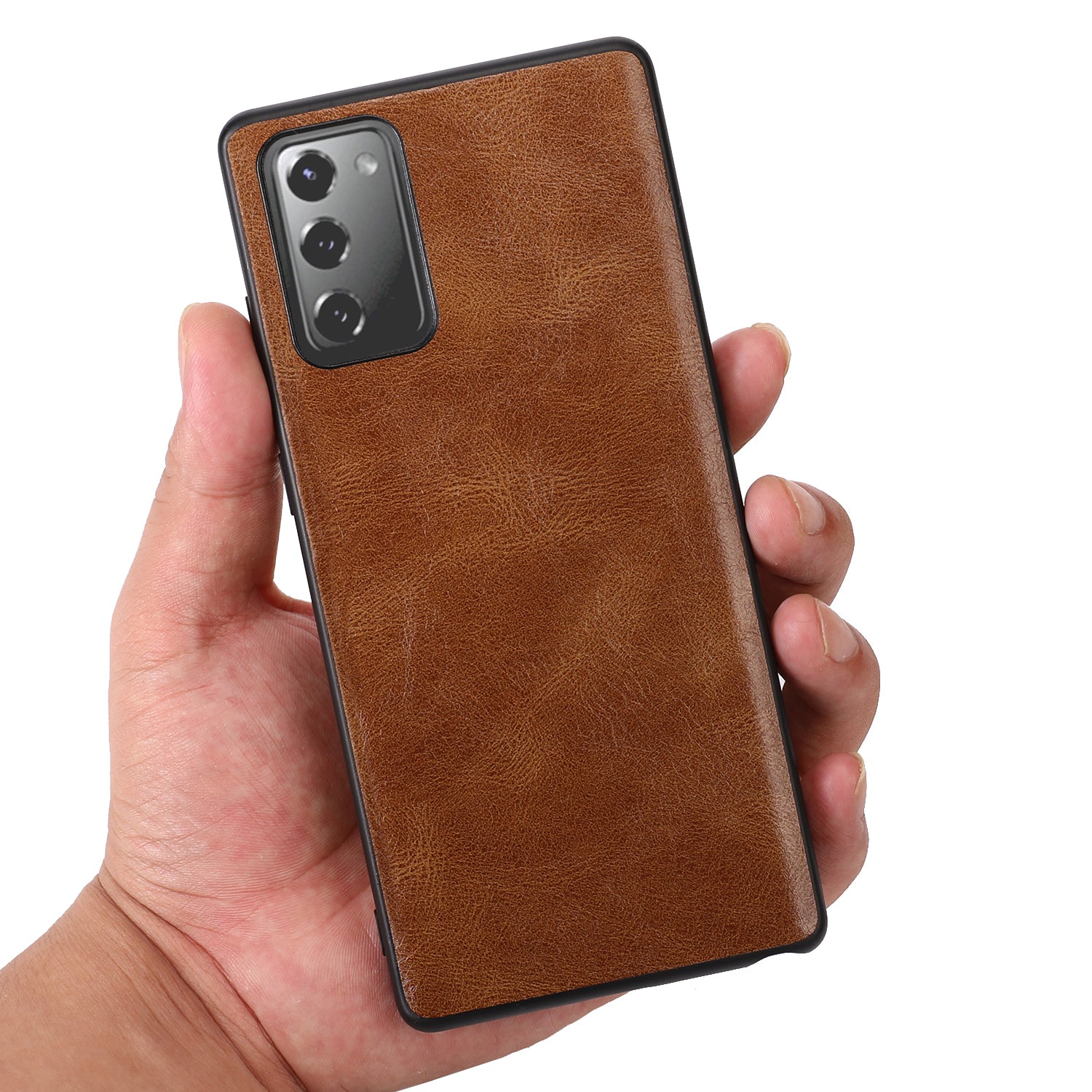 Crazy Horse Texture PU Leather Coated TPU Case Shell for Samsung Galaxy S20 FE/S20 Fan Edition/S20 FE 5G/S20 Fan Edition 5G/S20 Lite - Brown