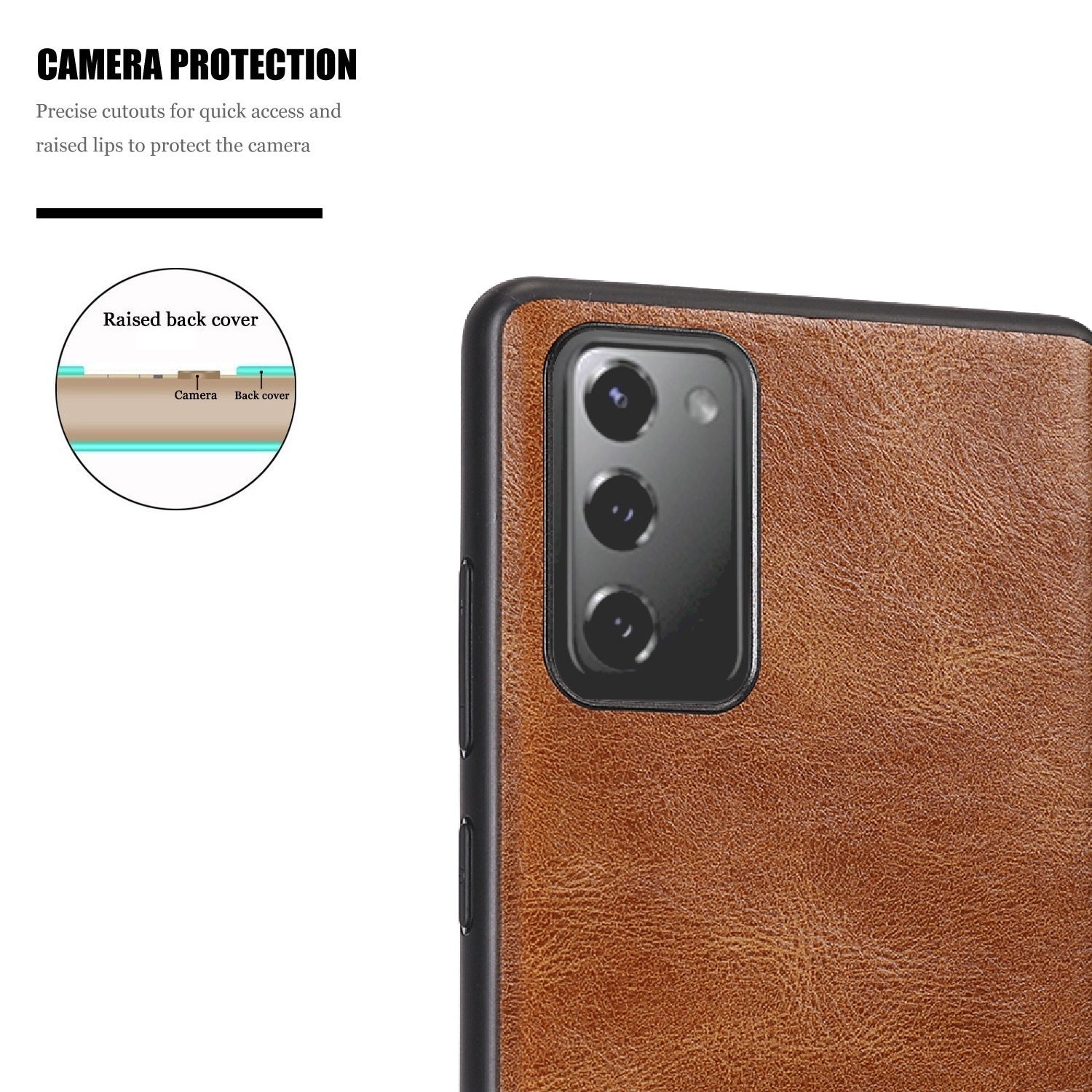 Crazy Horse Texture PU Leather Coated TPU Case Shell for Samsung Galaxy S20 FE/S20 Fan Edition/S20 FE 5G/S20 Fan Edition 5G/S20 Lite - Brown