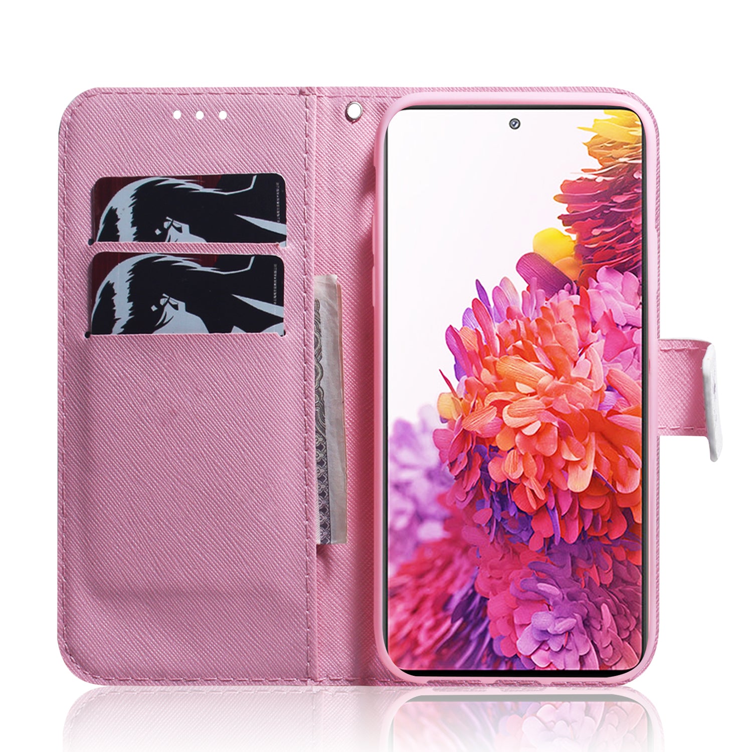 For Samsung Galaxy S20 FE/S20 Fan Edition/S20 FE 5G/S20 Fan Edition 5G/S20 Lite/S20 FE 2022 Pattern Printing Wallet Leather Phone Case - Beautiful Flower