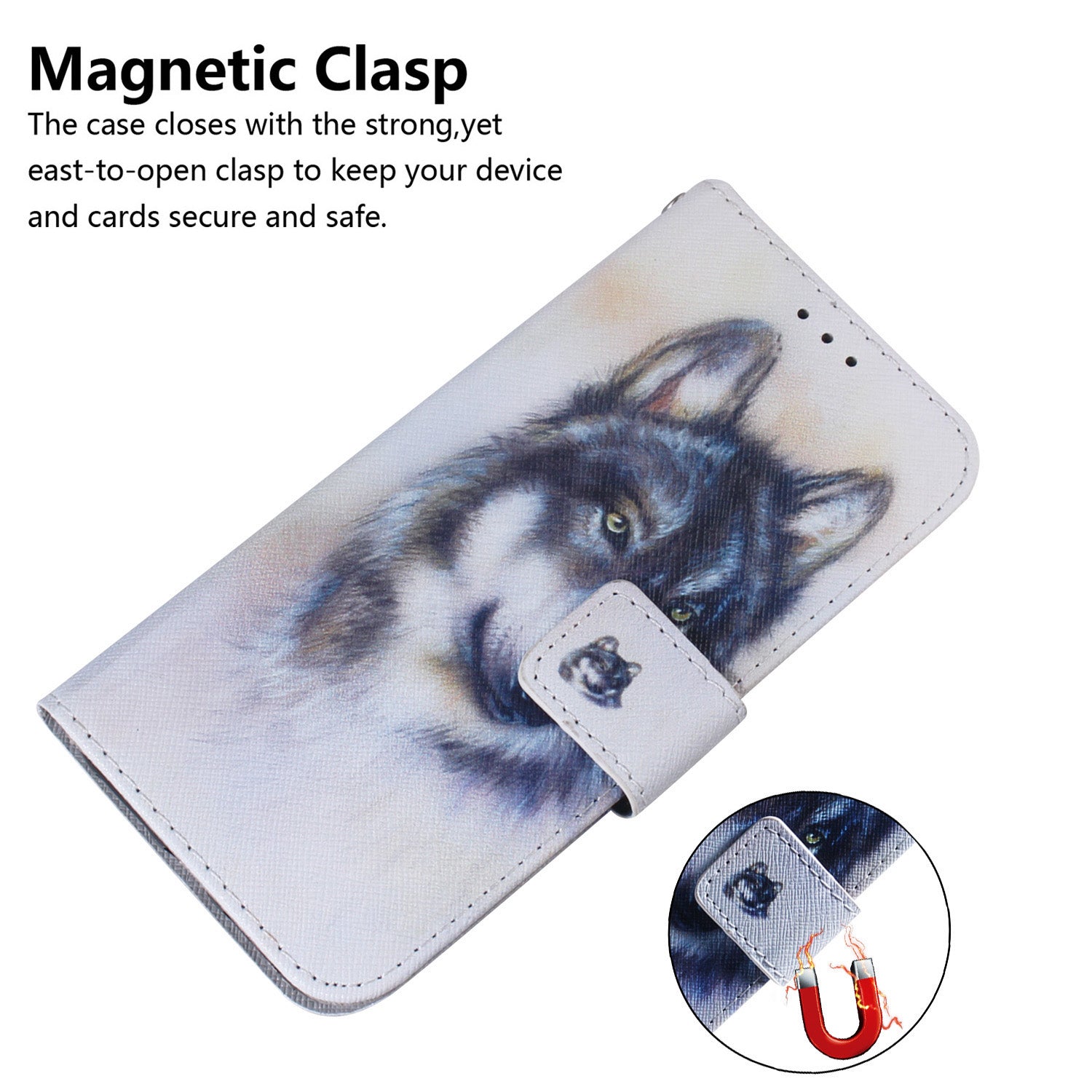 For Samsung Galaxy S20 FE/S20 Fan Edition/S20 FE 5G/S20 Fan Edition 5G/S20 Lite/S20 FE 2022 Pattern Printing Wallet Leather Phone Case - Wolf