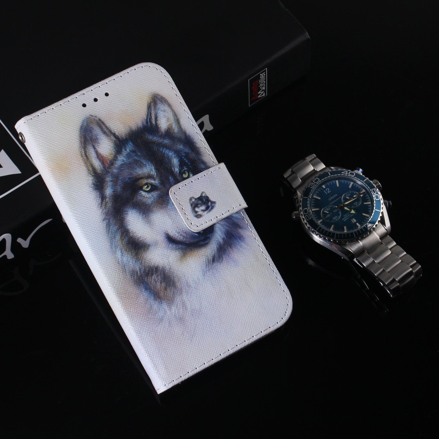 For Samsung Galaxy S20 FE/S20 Fan Edition/S20 FE 5G/S20 Fan Edition 5G/S20 Lite/S20 FE 2022 Pattern Printing Wallet Leather Phone Case - Wolf