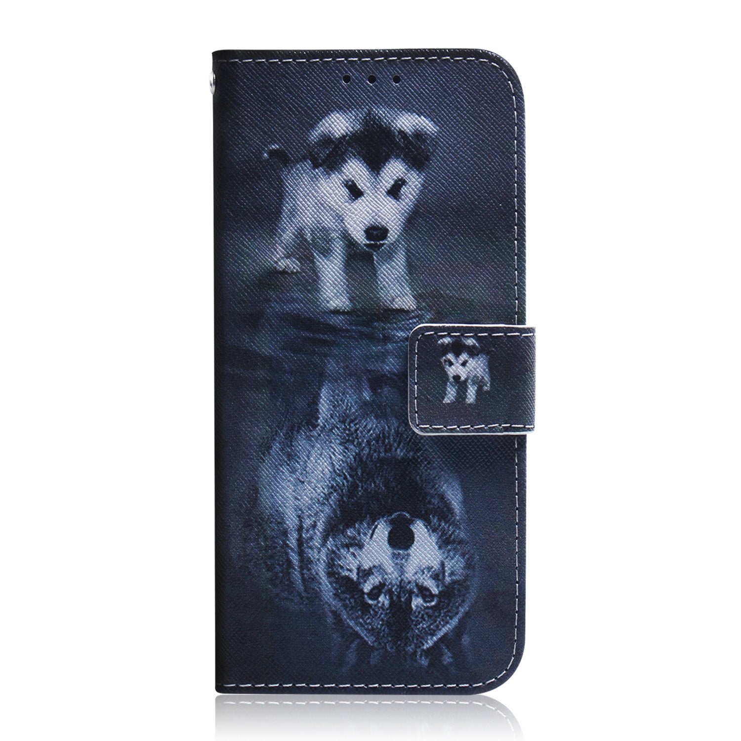 For Samsung Galaxy S20 FE/S20 Fan Edition/S20 FE 5G/S20 Fan Edition 5G/S20 Lite/S20 FE 2022 Pattern Printing Wallet Leather Phone Case - Dog and Wolf