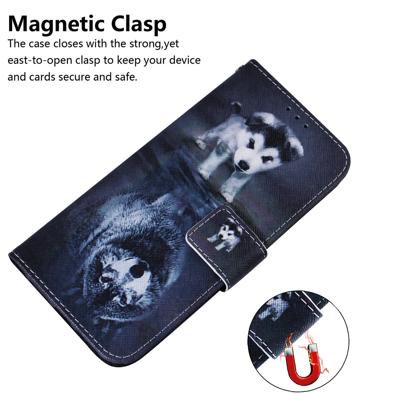 For Samsung Galaxy S20 FE/S20 Fan Edition/S20 FE 5G/S20 Fan Edition 5G/S20 Lite/S20 FE 2022 Pattern Printing Wallet Leather Phone Case - Dog and Wolf