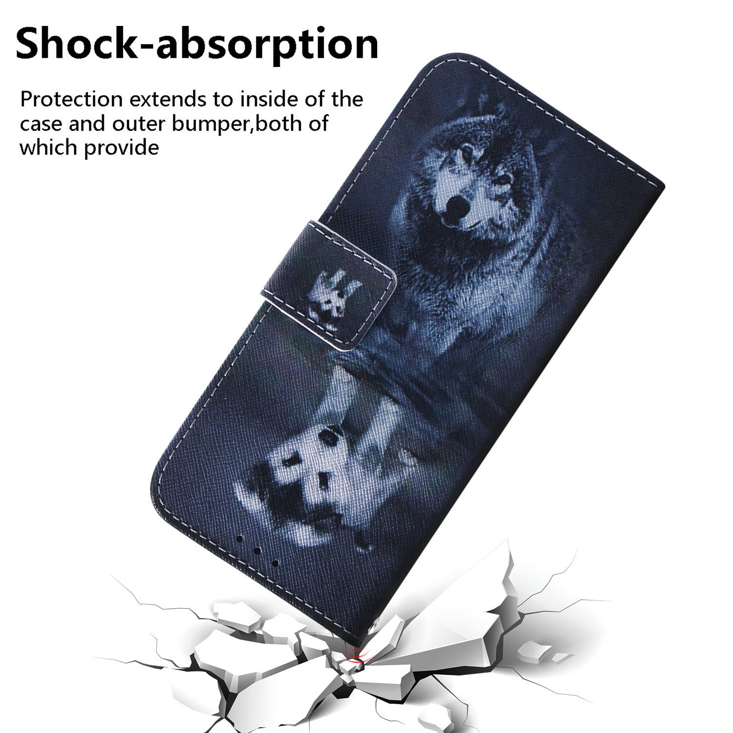 For Samsung Galaxy S20 FE/S20 Fan Edition/S20 FE 5G/S20 Fan Edition 5G/S20 Lite/S20 FE 2022 Pattern Printing Wallet Leather Phone Case - Dog and Wolf