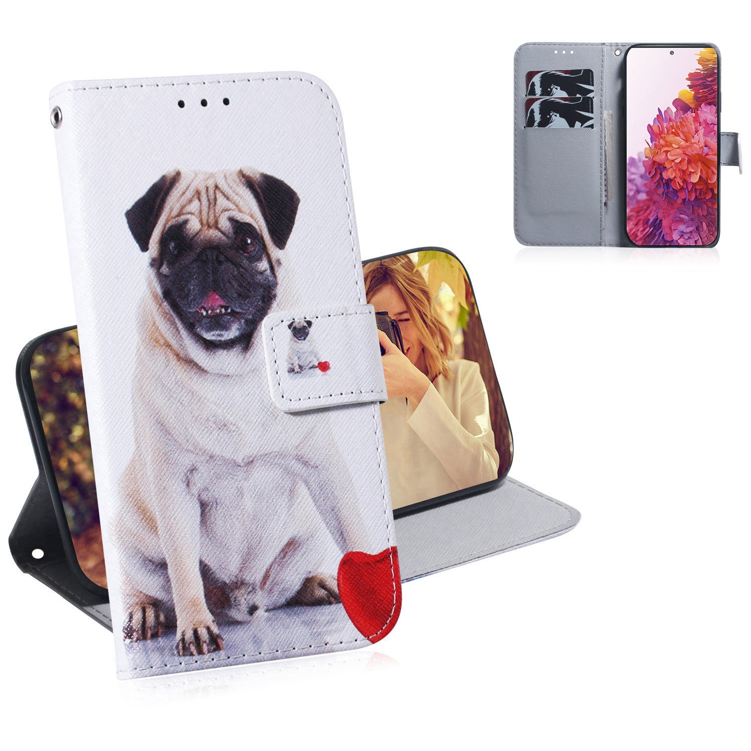 For Samsung Galaxy S20 FE/S20 Fan Edition/S20 FE 5G/S20 Fan Edition 5G/S20 Lite/S20 FE 2022 Pattern Printing Wallet Leather Phone Case - Dog