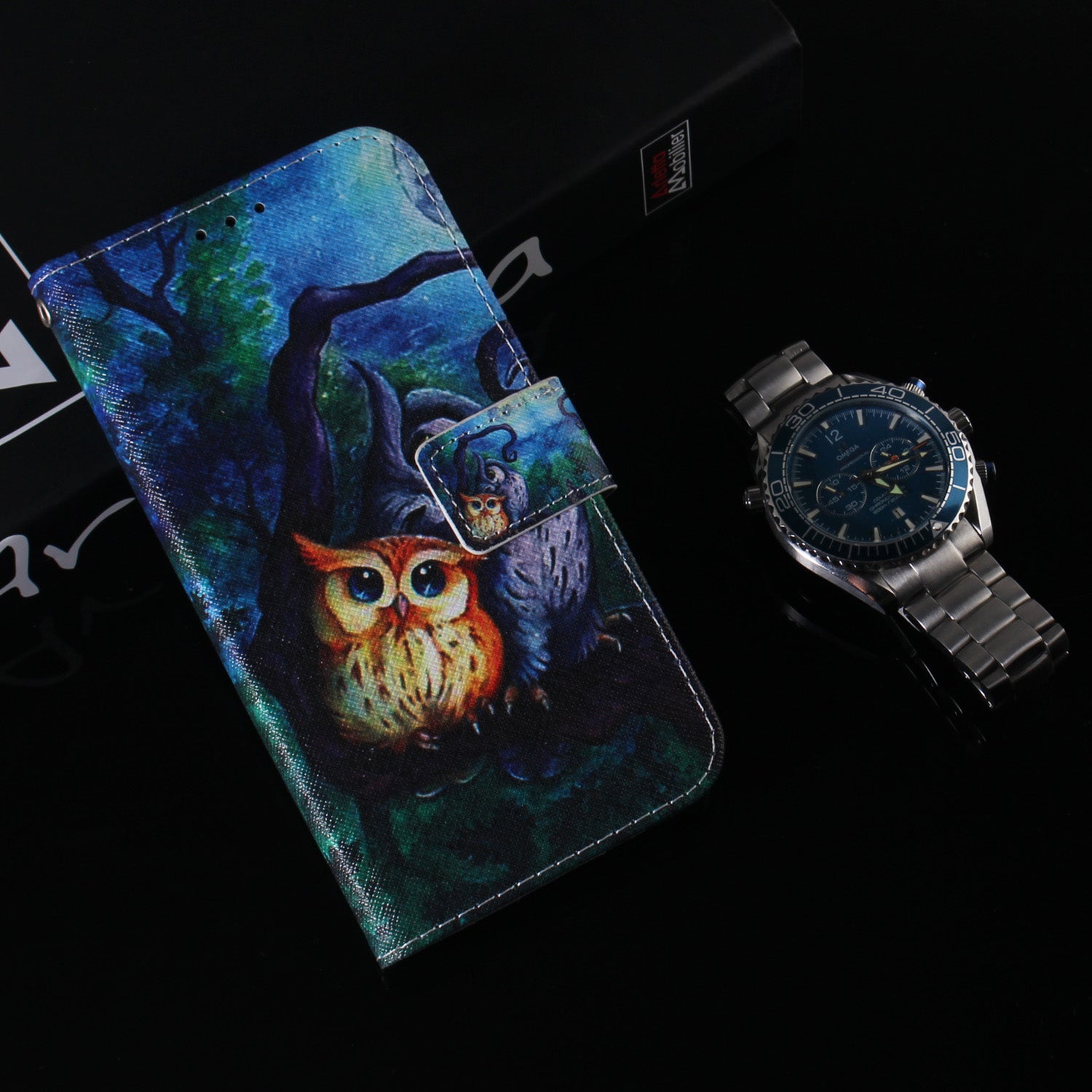 For Samsung Galaxy S20 FE/S20 Fan Edition/S20 FE 5G/S20 Fan Edition 5G/S20 Lite/S20 FE 2022 Pattern Printing Wallet Leather Phone Case - Owl