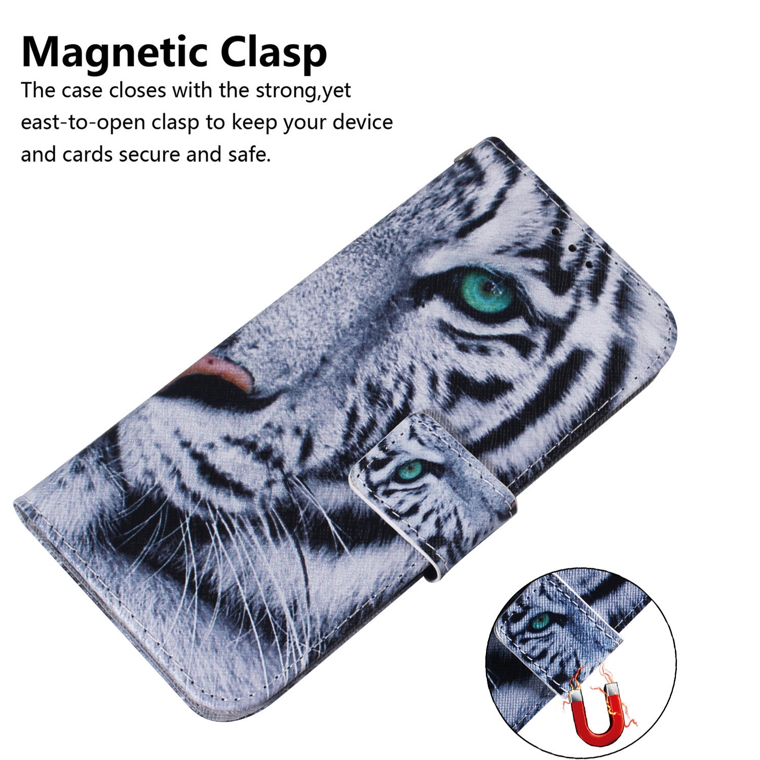 For Samsung Galaxy S20 FE/S20 Fan Edition/S20 FE 5G/S20 Fan Edition 5G/S20 Lite/S20 FE 2022 Pattern Printing Wallet Leather Phone Case - Tiger