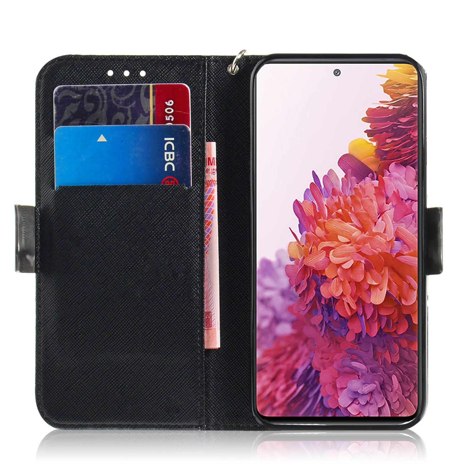 Light Spot Decor Pattern Printing Wallet Stand Leather Phone Case with Strap for Samsung Galaxy S20 FE/S20 Fan Edition/S20 FE 5G/S20 Fan Edition 5G/S20 Lite/S20 FE 2022 - Animals