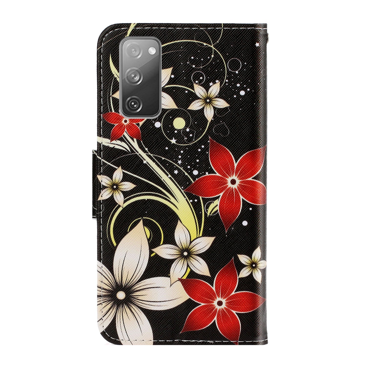 For Samsung Galaxy S20 FE/Fan Edition/S20 FE 5G/Fan Edition 5G/S20 Lite/S20 FE 2022 Pattern Printing Flip Leather Wallet Protective Case - Flowers