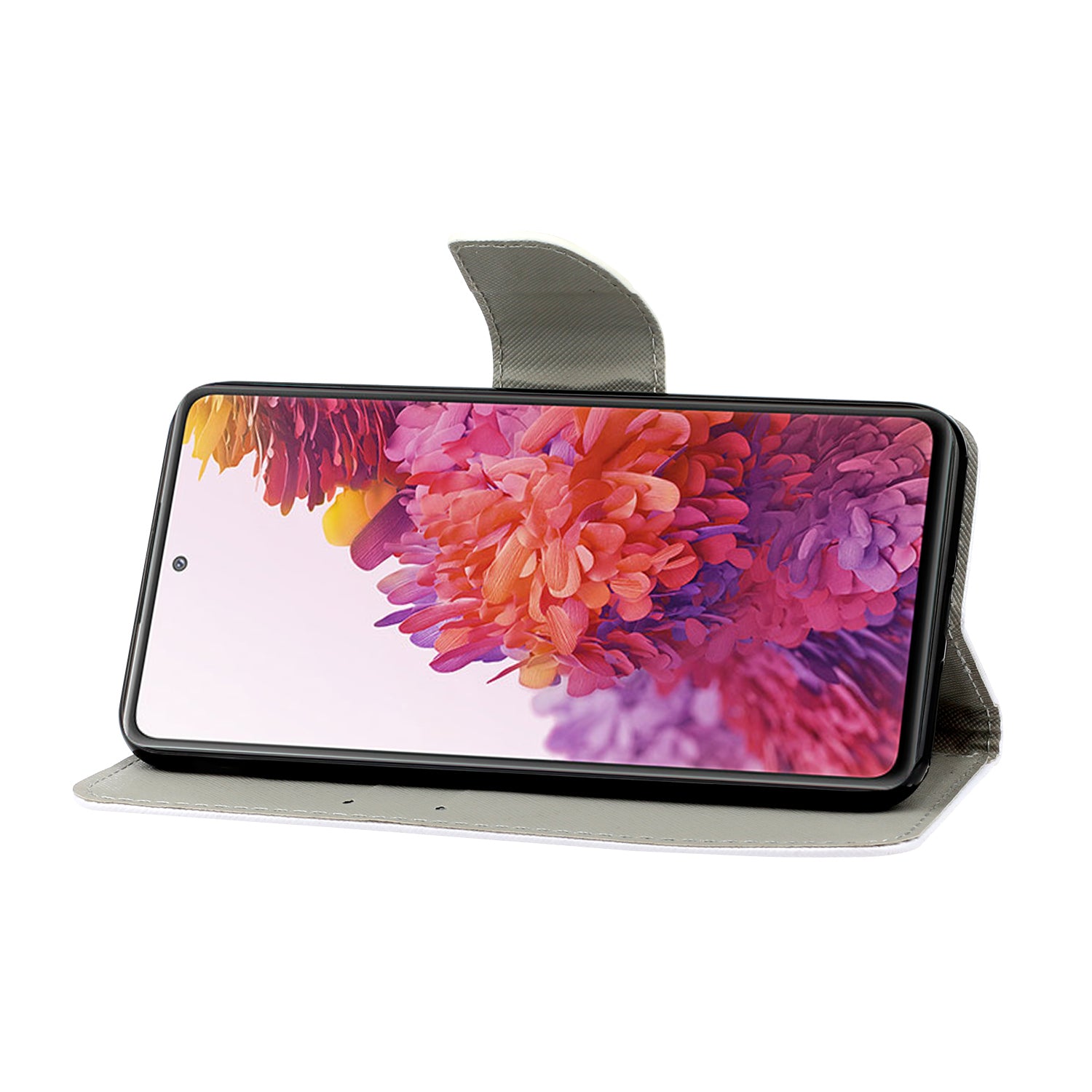 For Samsung Galaxy S20 FE/Fan Edition/S20 FE 5G/Fan Edition 5G/S20 Lite/S20 FE 2022 Pattern Printing Flip Leather Wallet Protective Case - Flowers